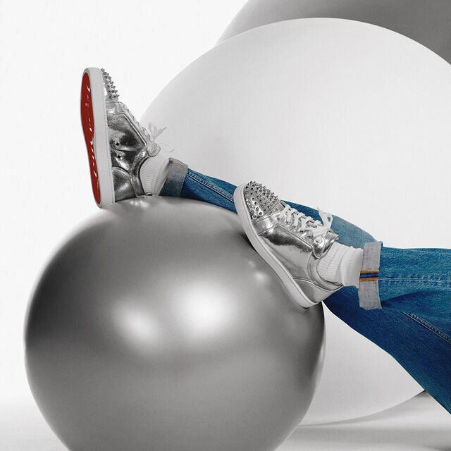Louis Junior Spikes ブラック カーフレザー - Shoes - Men - Christian Louboutin