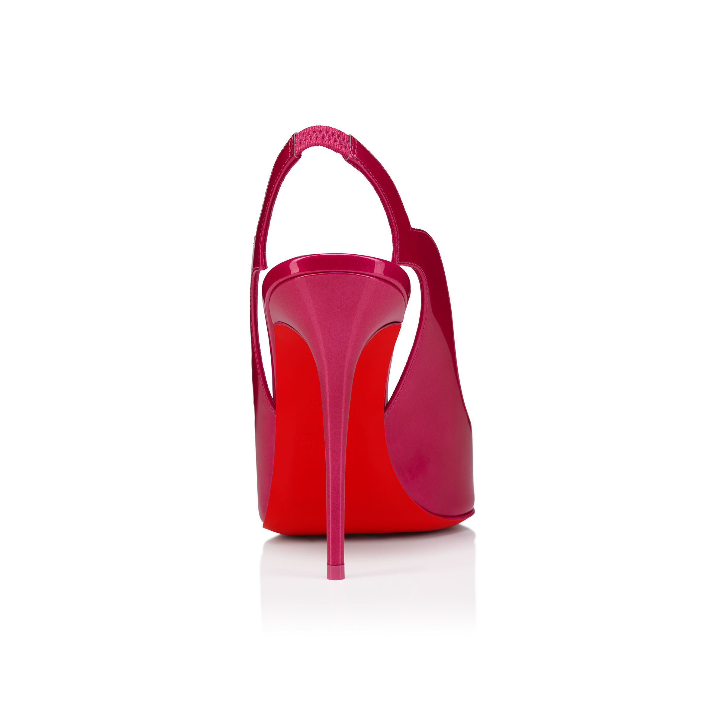 【Christian Louboutin】 Hot Chick patentレザースリングバック 100 mm スリングバックパンプス - パテントレザー - ピンク