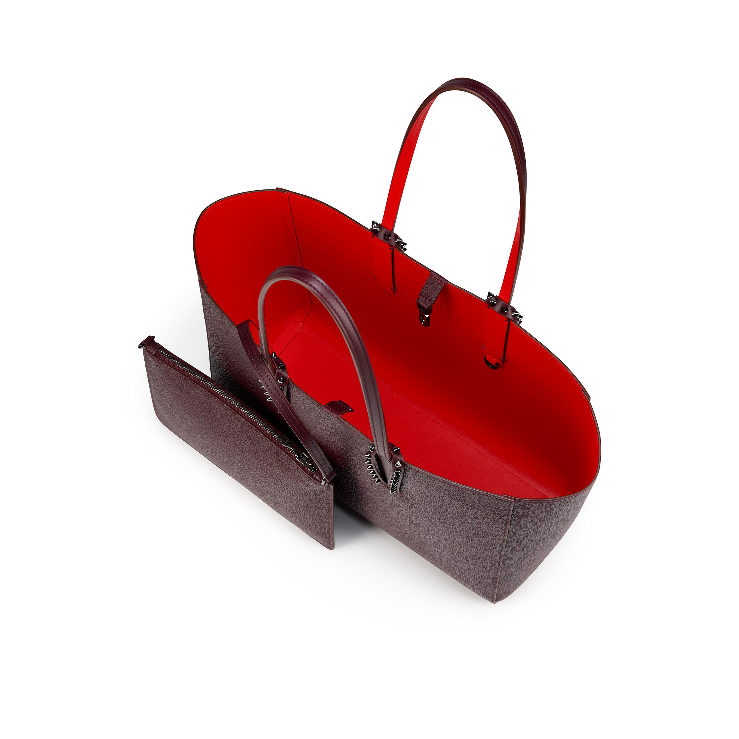 関税込■Christian Louboutin■Cabata ラージレザートートバッグ Cabata - Tote bag - Grained calf leather - Black - Christian