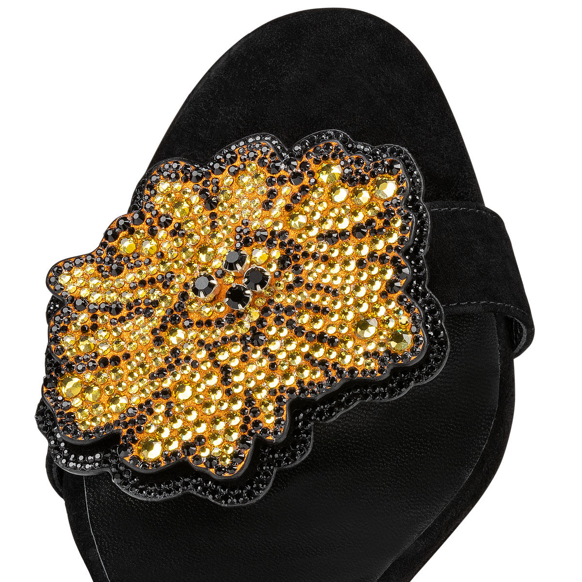Button Flower Strass Loubi Queen Alta 150 ブラック