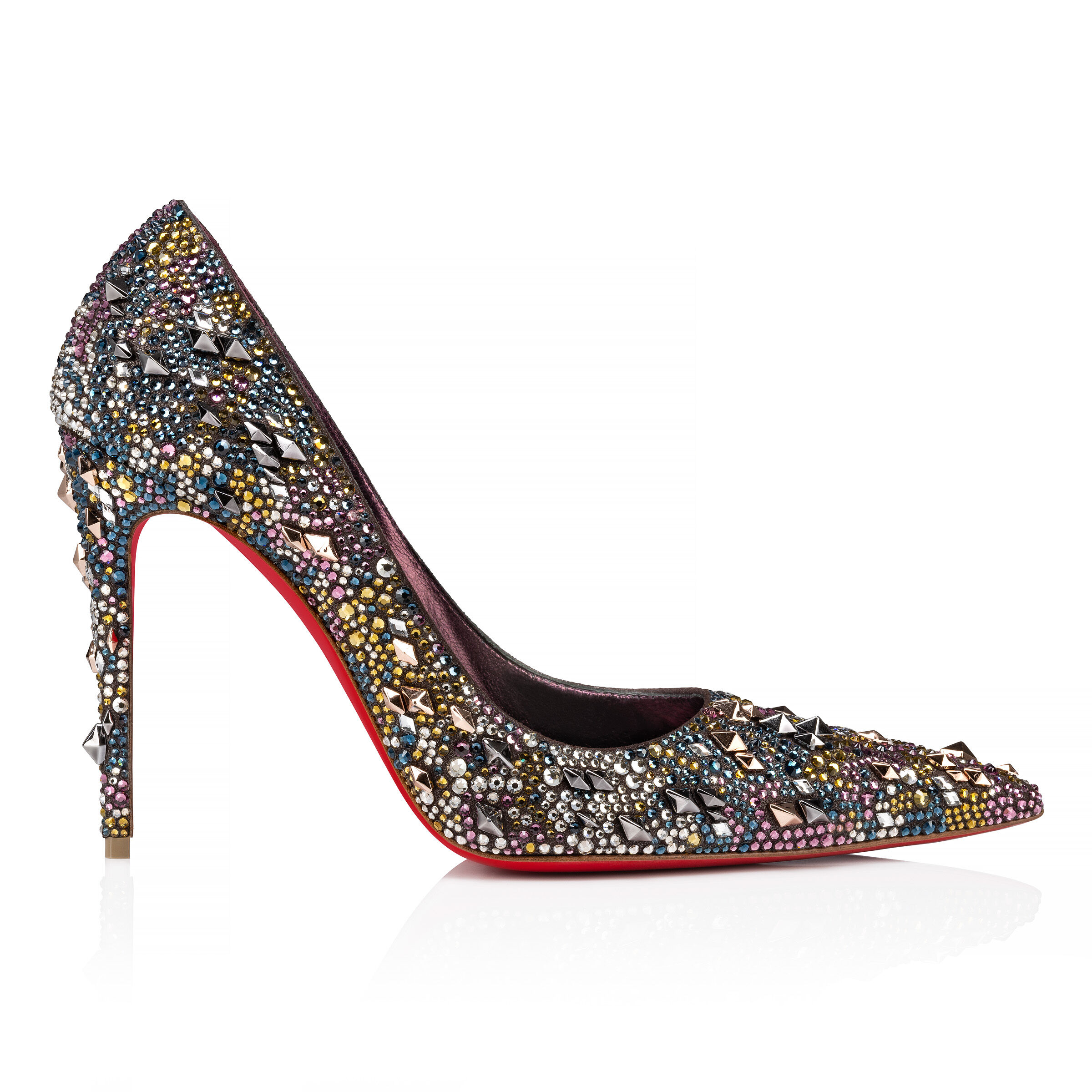 全ての - Eternity Strass Max Kate パンプス Louboutin Christian - ウィメンズ - シルバー - スエード - 靴