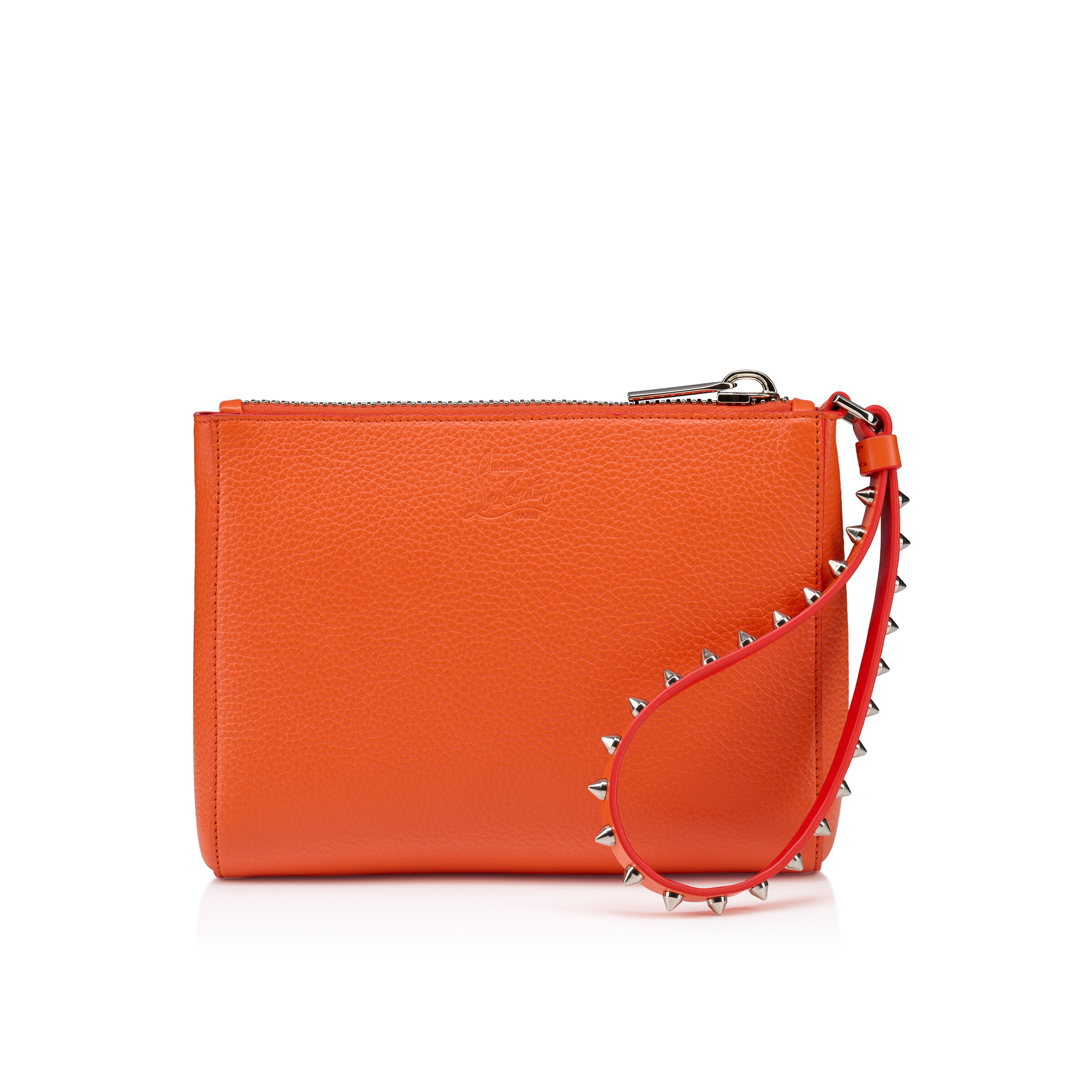 Christian Louboutin★クリスチャンルブタン Cabata ミニ ポーチ Cabata mini - ポーチ - カーフレザー - オレンジ - Christian