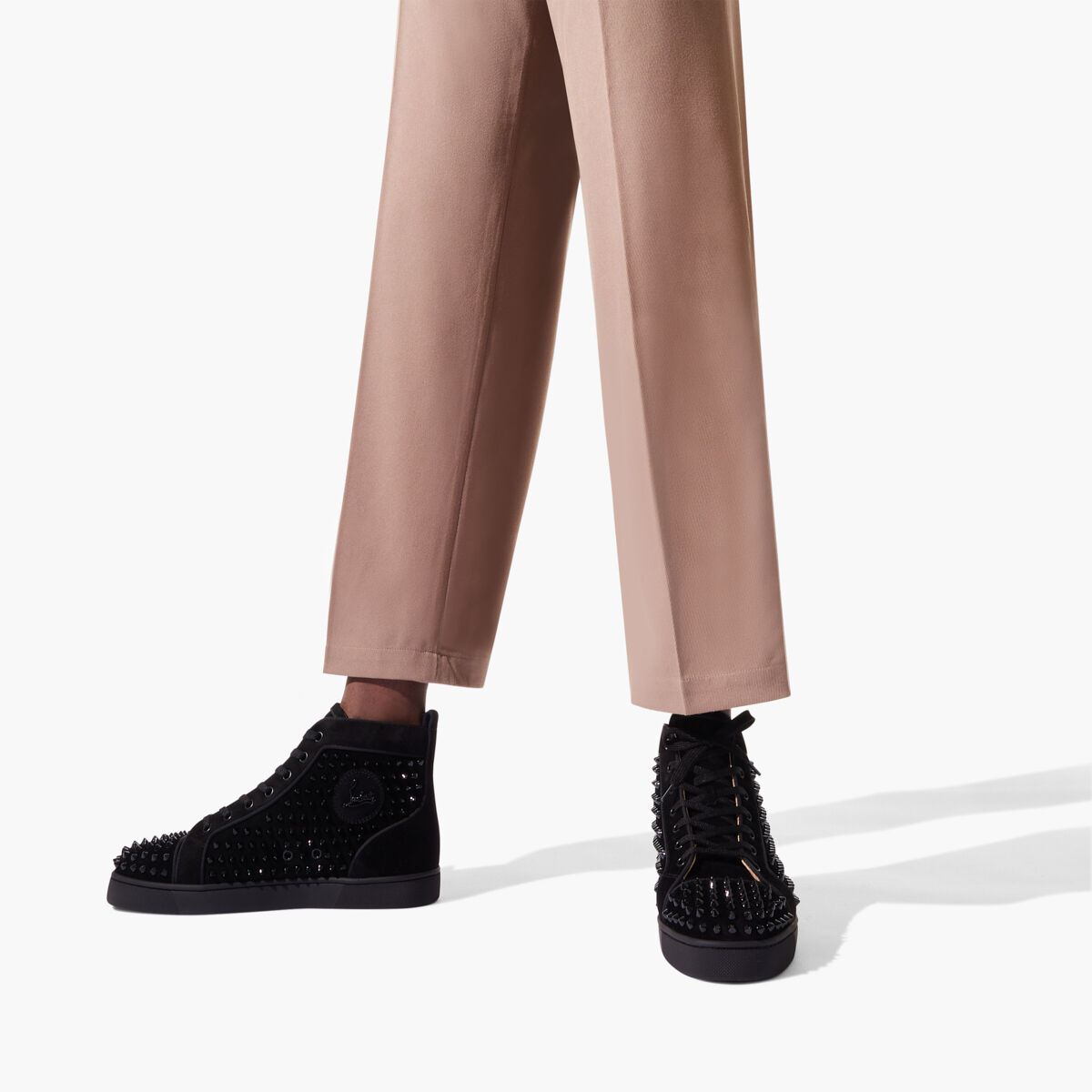 Christian Louboutin クリスチャン ルブタンblack Louis Spikes ブラック カーフレザー - Shoes - Men - Christian