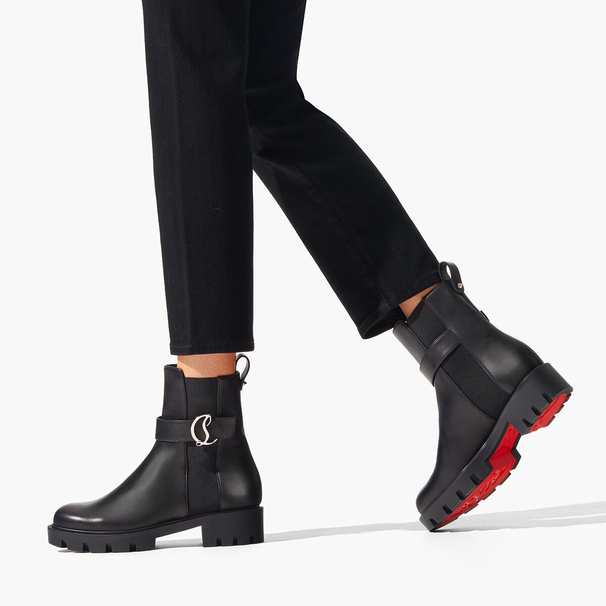 CL Chelsea Booty Lug ブラック カーフレザー - Shoes - Women