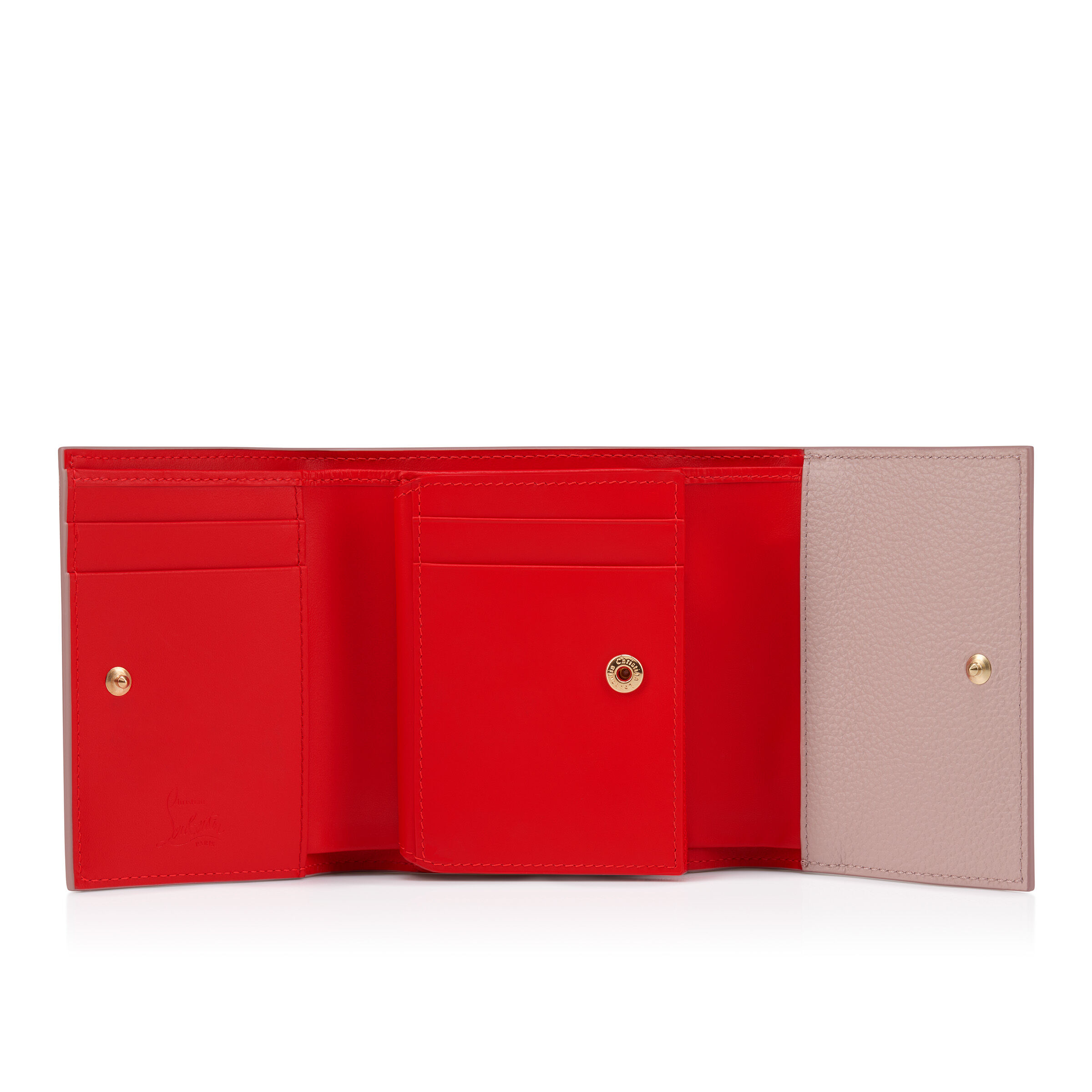 Christian Louboutin ルブタン ブドワールコンパクトウォレット 美品 クリスチャンルブタン 三つ折り財布 ブドワール ミニ