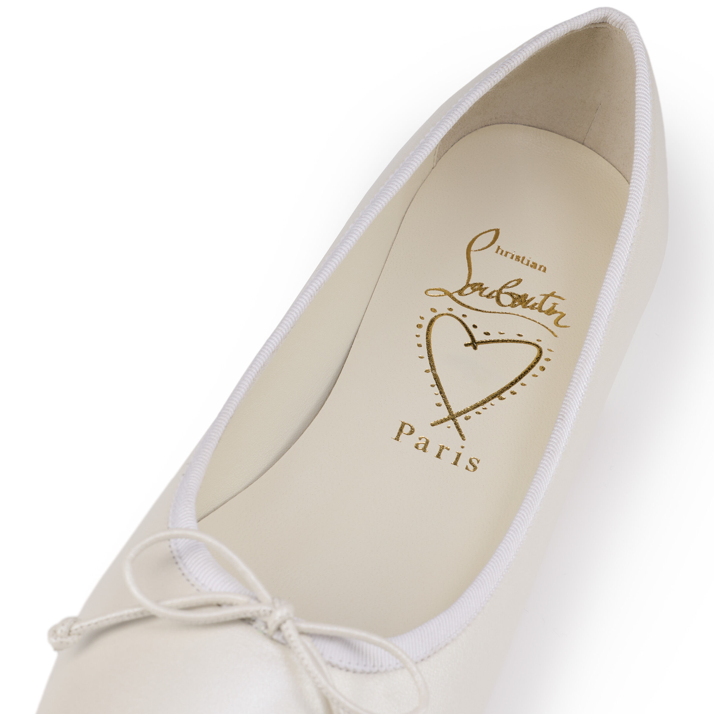 【Christian Louboutin】 Sweetie Janeコットンアンドレザーバレ Sweetie Jane Strass Boum - Ballerinas - Crepe satin