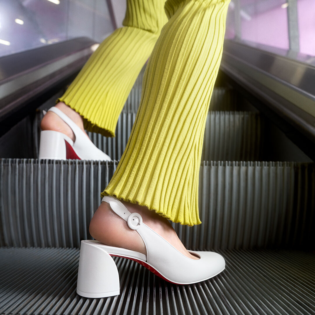 So Jane Sling 55 ホワイト ナッパレザー - Shoes - Women - Christian Louboutin