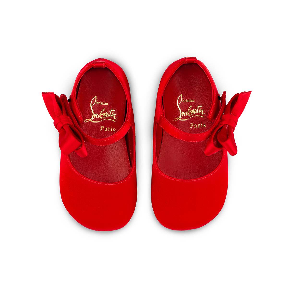 Lou Babe レッド クレープサテン - Shoes - Kids Unisex