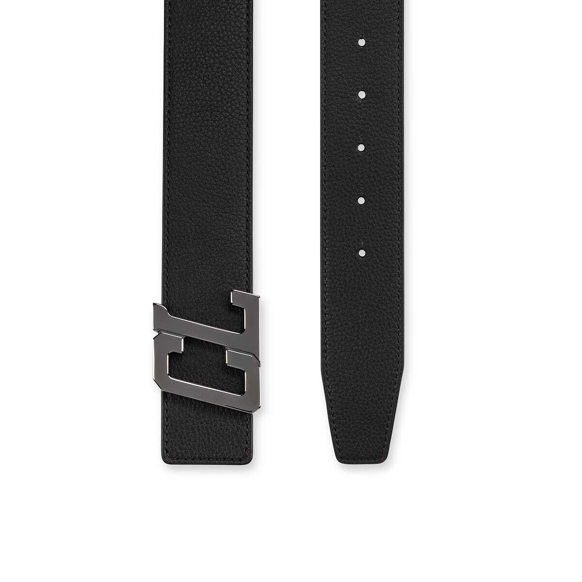 Happy Rui CL Logo ブラック カーフスキン - Belts - Men - Christian Louboutin