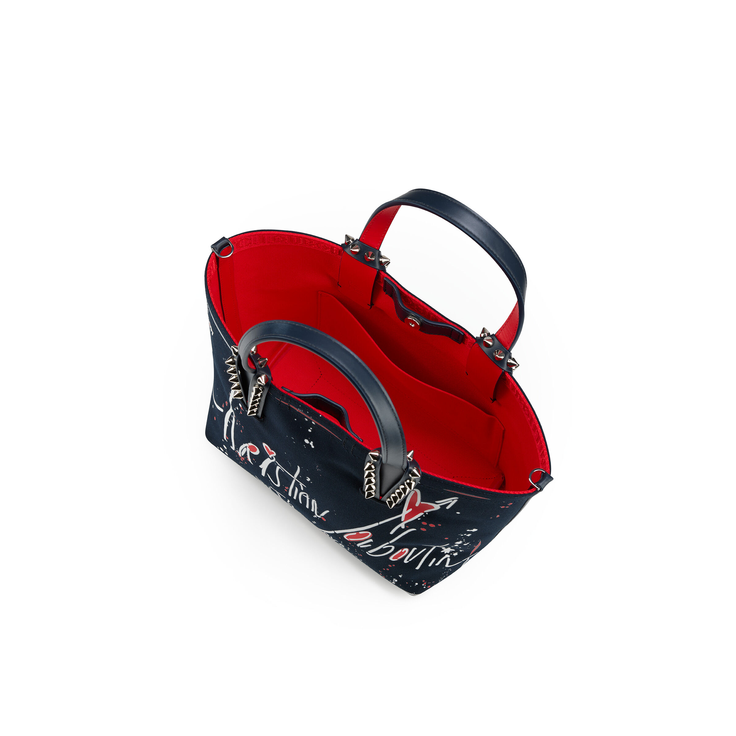 Cabata mini - トートバッグ - コットン - ネイビー - Christian