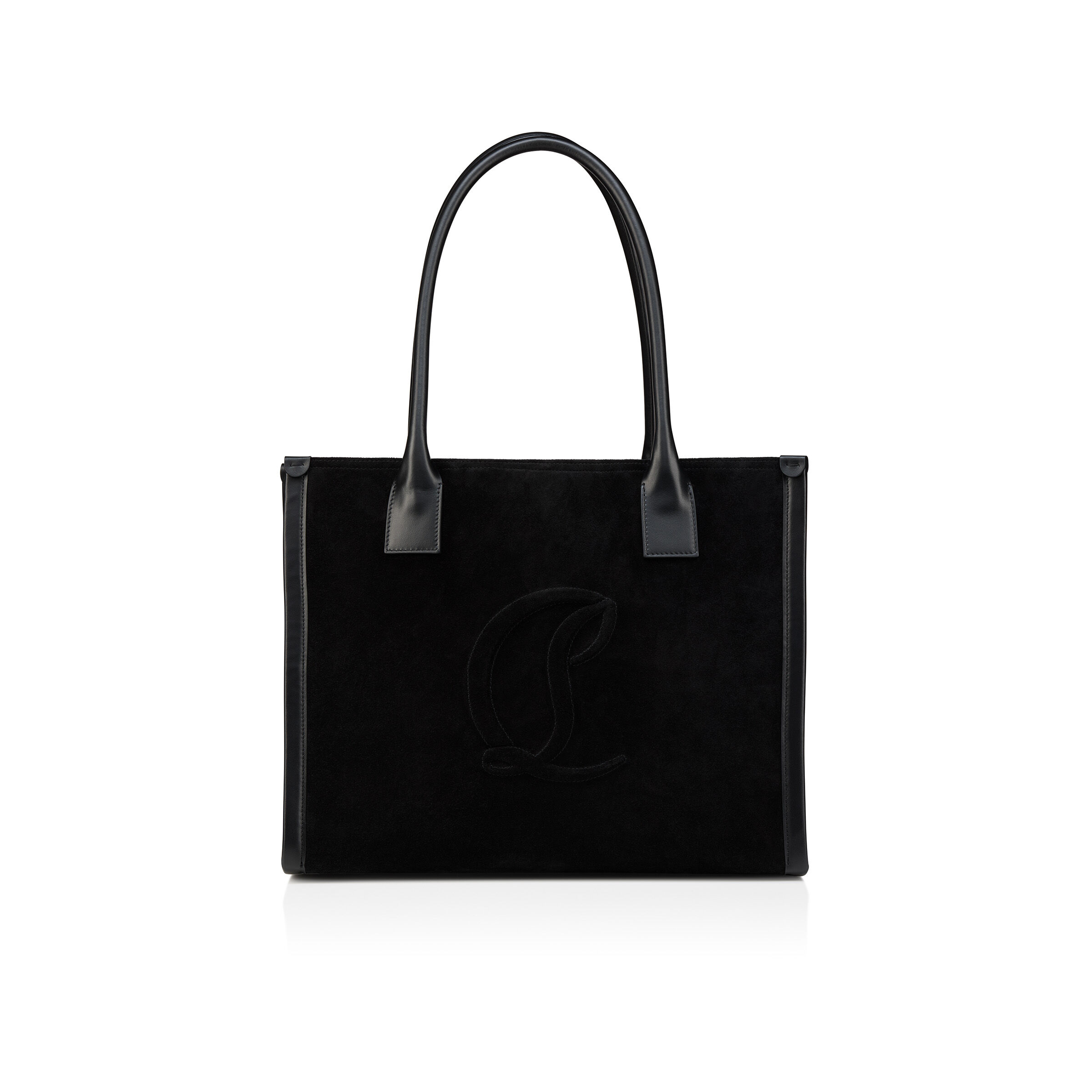 ルブタン By My Side デニム トートバッグ Christian Louboutin BY MY SIDE Denim Leather Trim Tote Bag