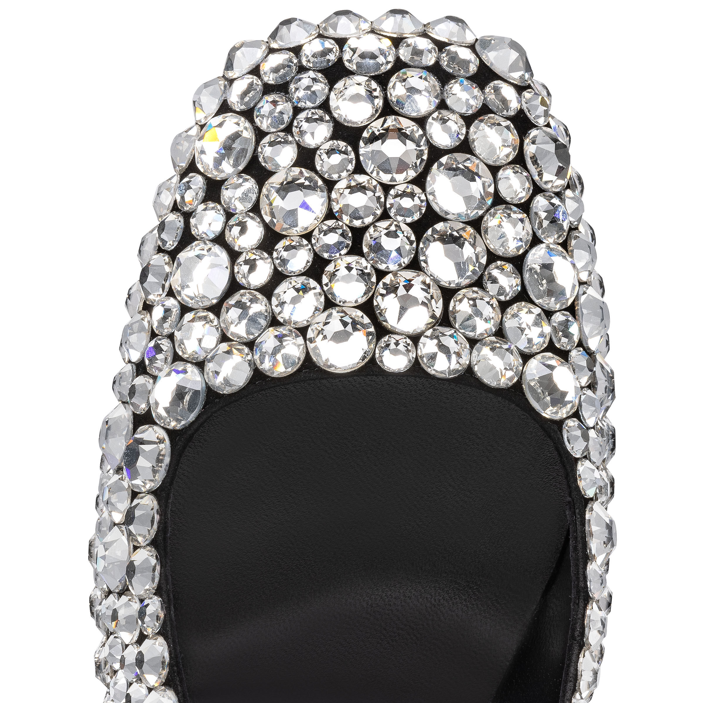 Minny Maxi Strass - 70 mm パンプス - スエード - ブラック - ウィメンズ - Christian Louboutin