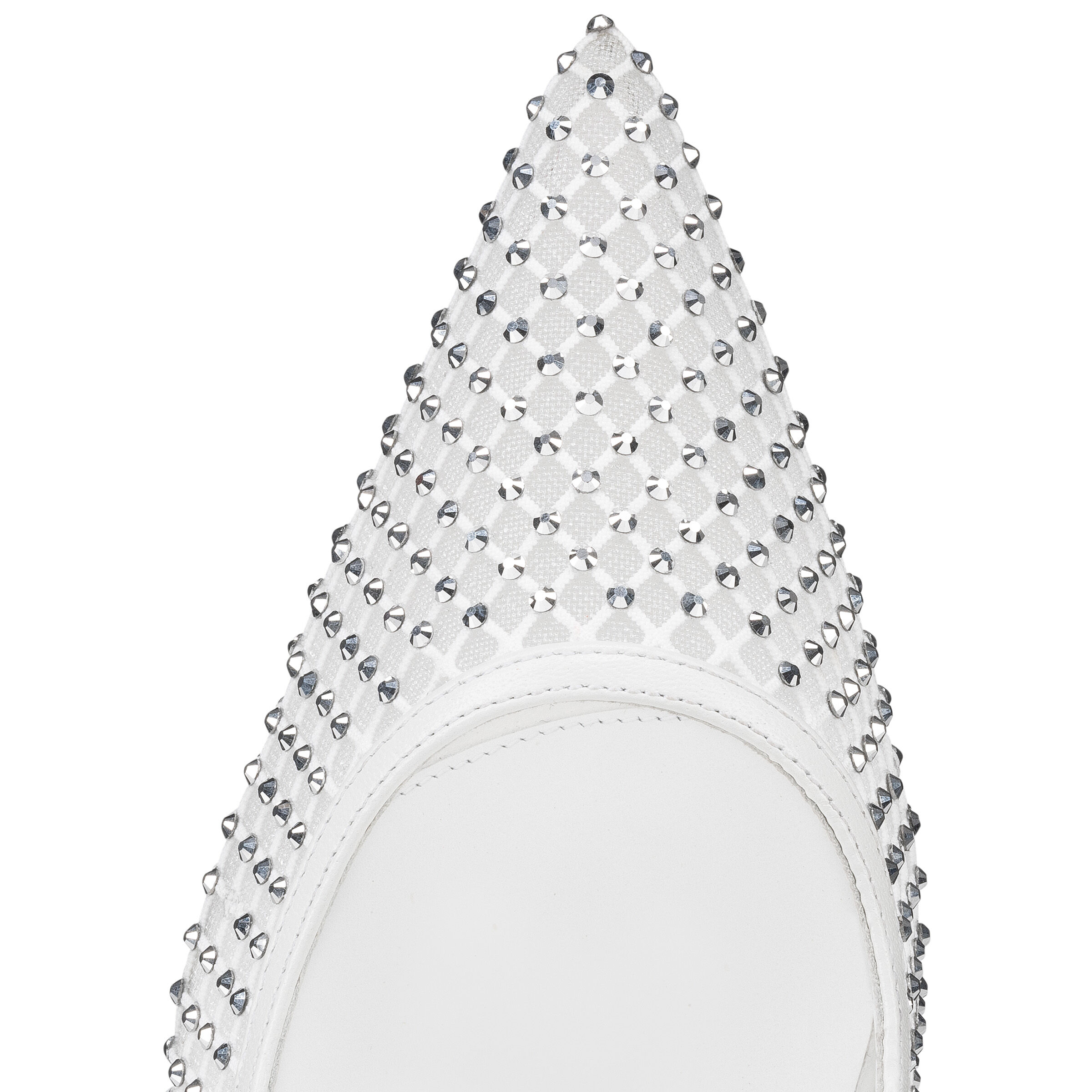 Apostropha Mesh Strass - 80 mm パンプス - メッシュ - ホワイト - ウィメンズ - Christian  Louboutin