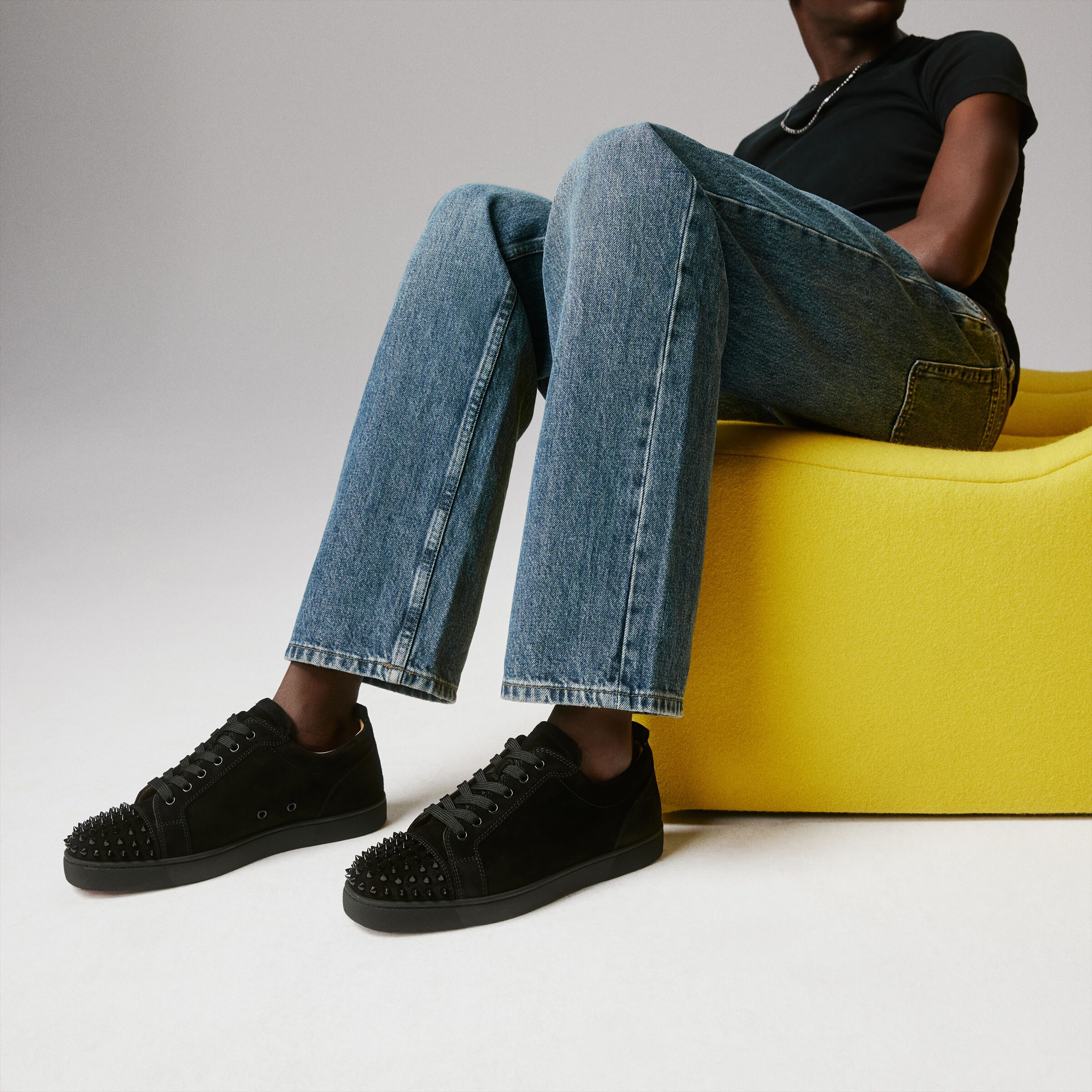Louis Junior Spikes ブラック カーフレザー - Shoes - Men