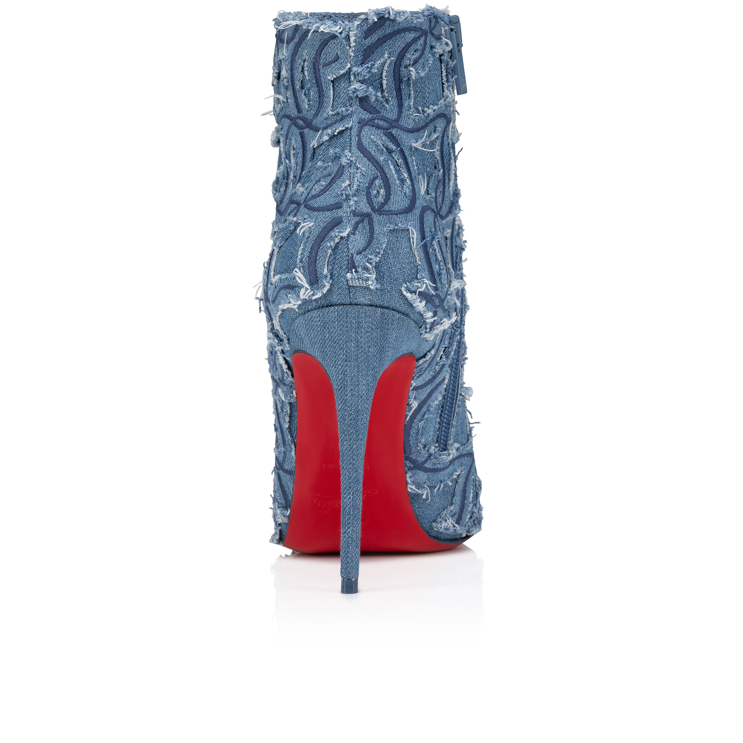 So Kate Booty Toile Denim Brode 100 ブルー コットン - Shoes - Women - Christian  Louboutin