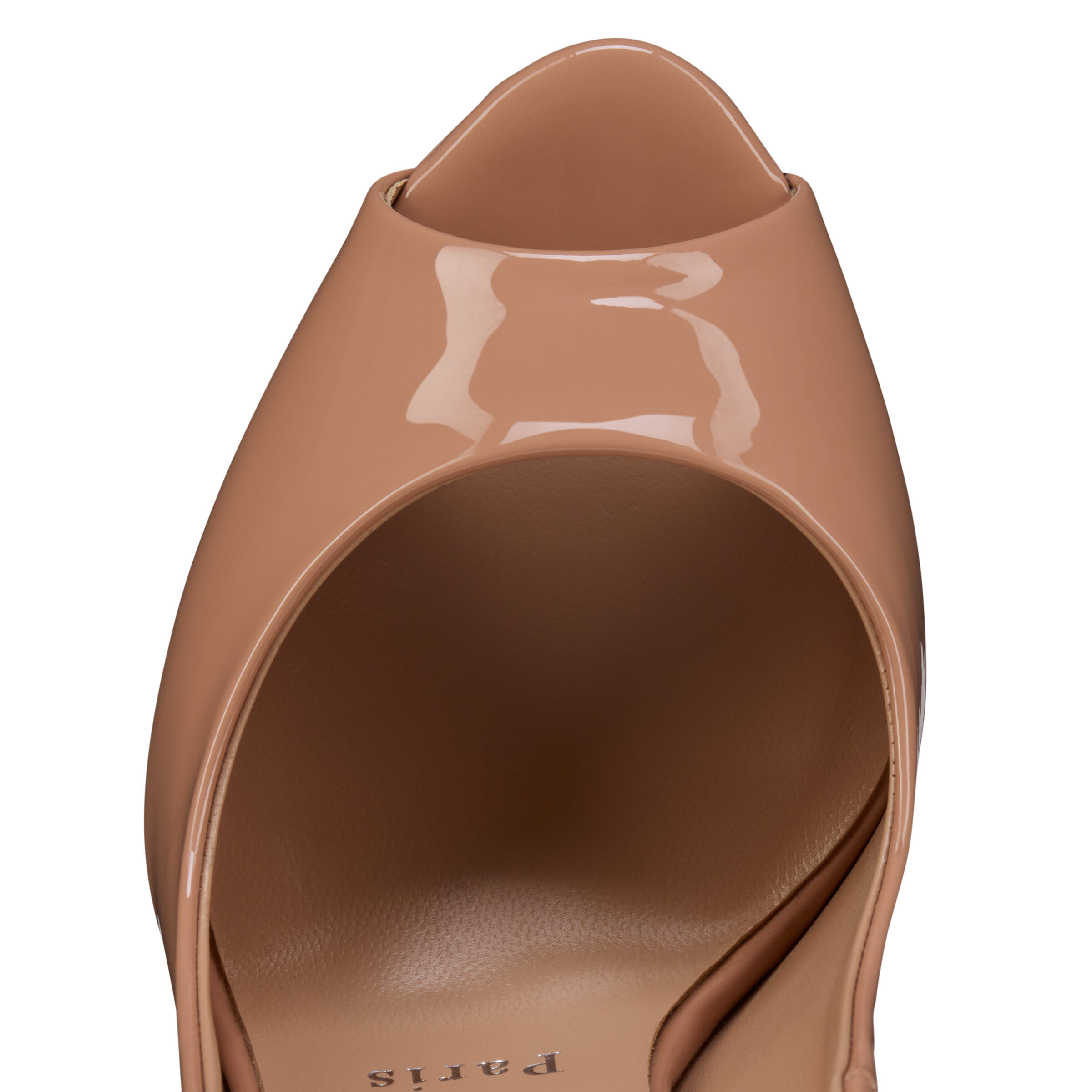 新品　ルブタン オープントゥプラットフォーム パンプス ヌード 37 Christian Louboutin クリスチャンルブタン オープントゥ グリッター