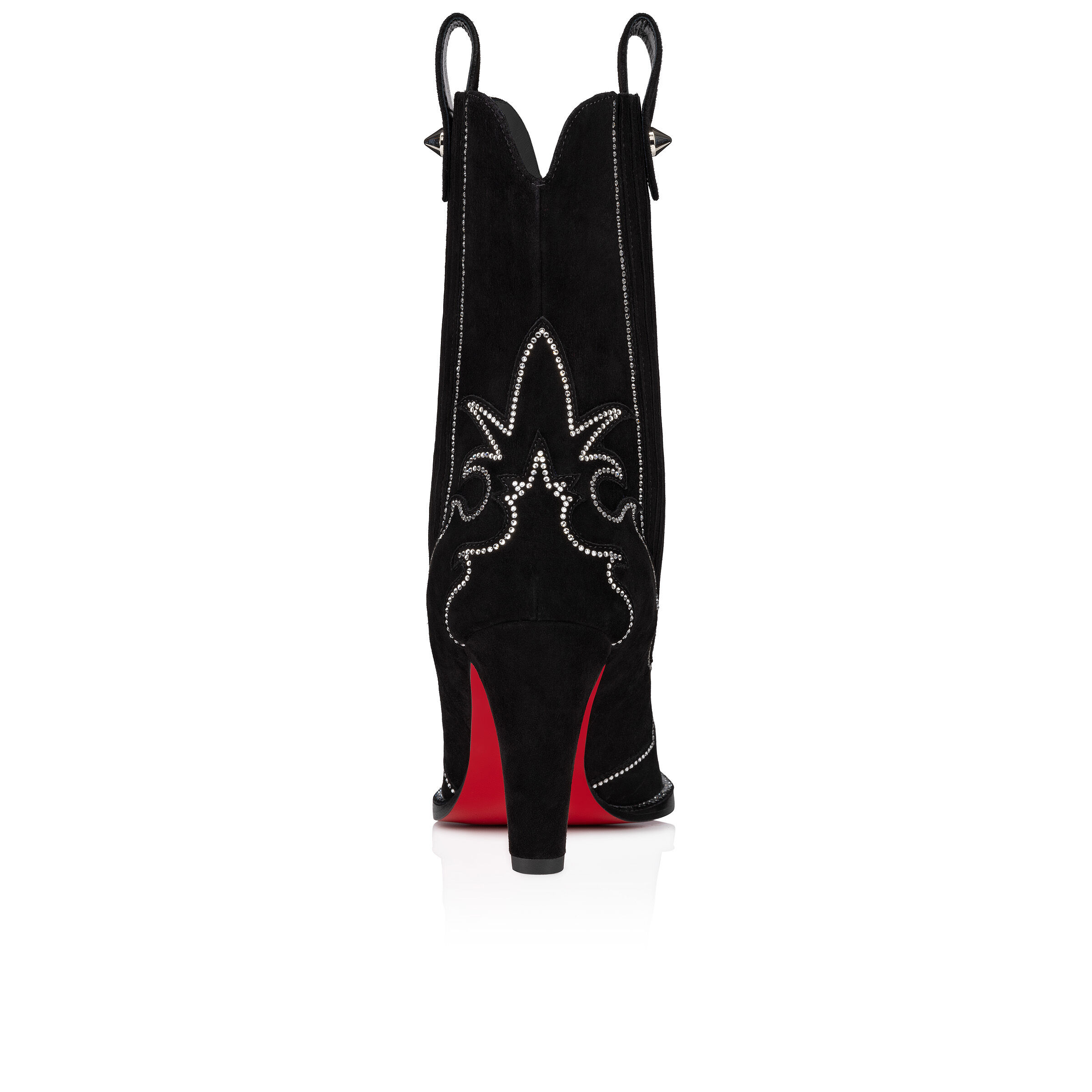 Santigag Strass 85 ブラック ヴーベロア（スエード） - Shoes - Women - Christian Louboutin