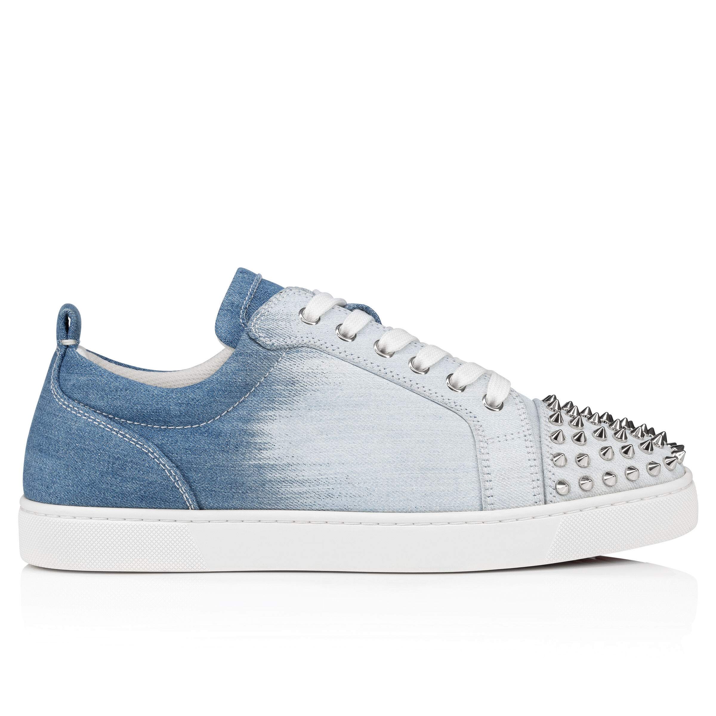 Louis Junior Spikes ブルー コットン - Shoes - Men - Christian Louboutin