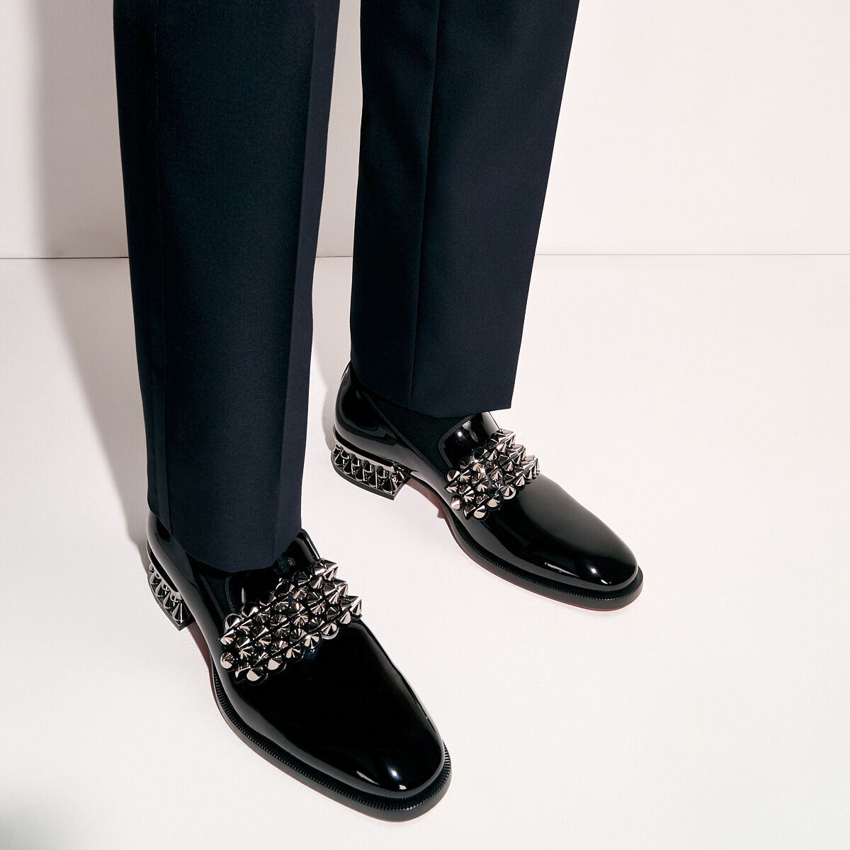 Martin On Spikes - ローファー - パテントレザー - ブラック - メンズ - Christian Louboutin