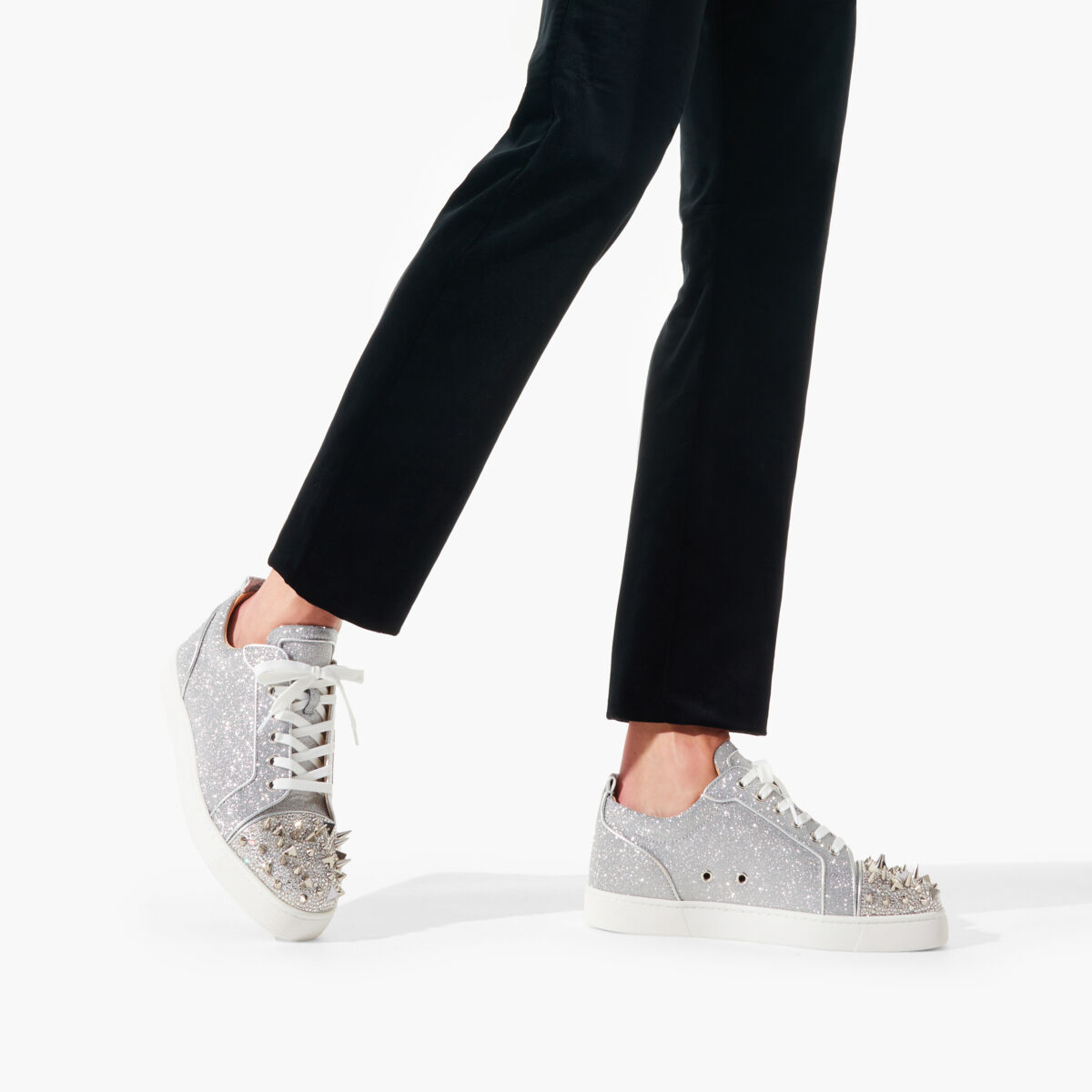 Louis Junior P Pik Pik Strass シルバー カーフレザー - Shoes - Men - Christian  Louboutin