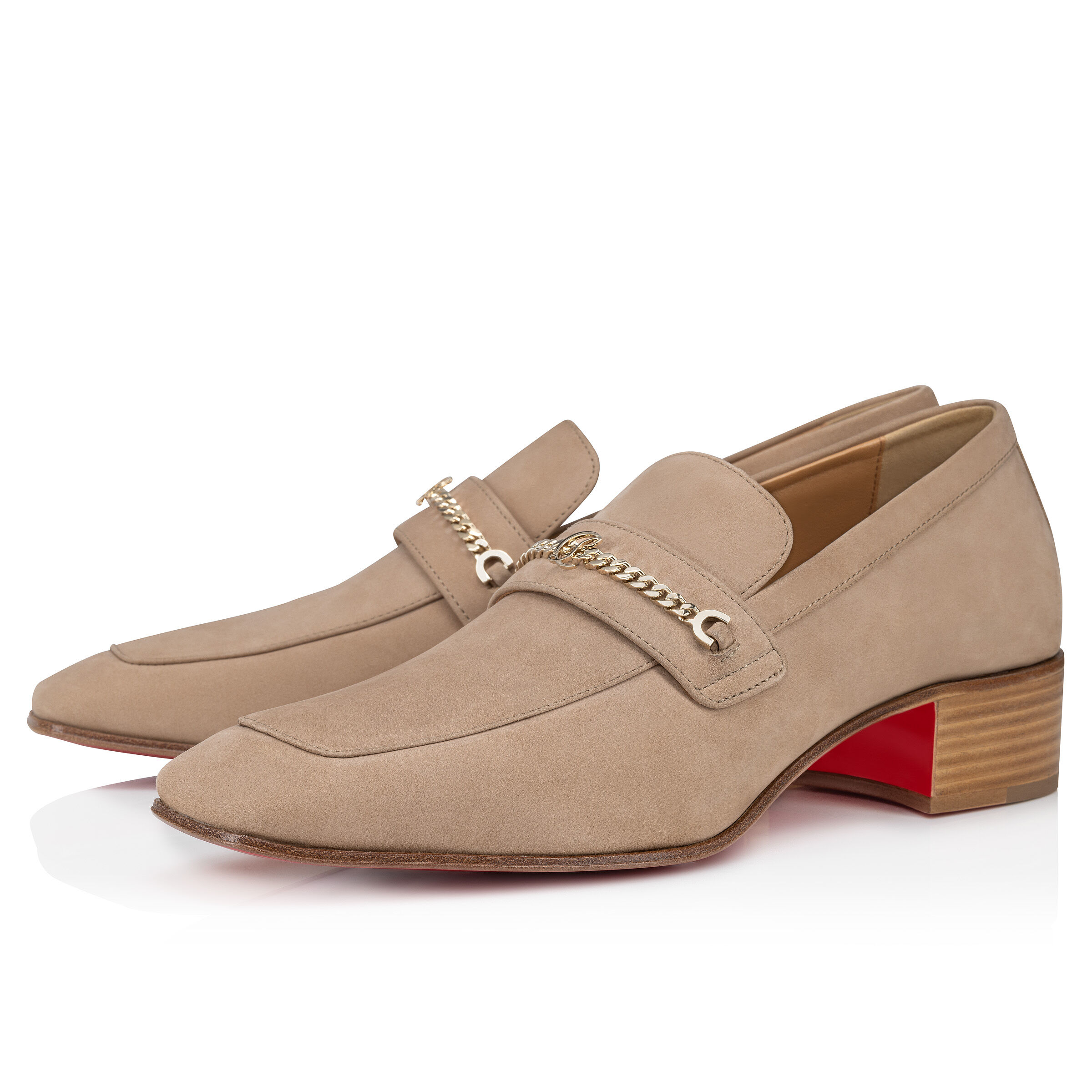 MJ Moc man - 40 mm ローファー - カーフレザー - ベージュ - メンズ - Christian Louboutin