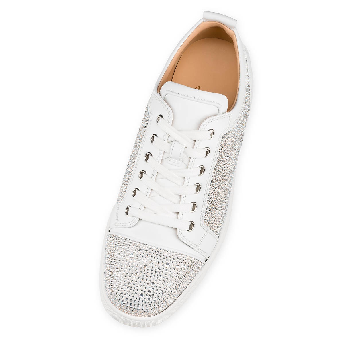 Louis Junior Strass ホワイト スエード - Shoes - Men - Christian Louboutin