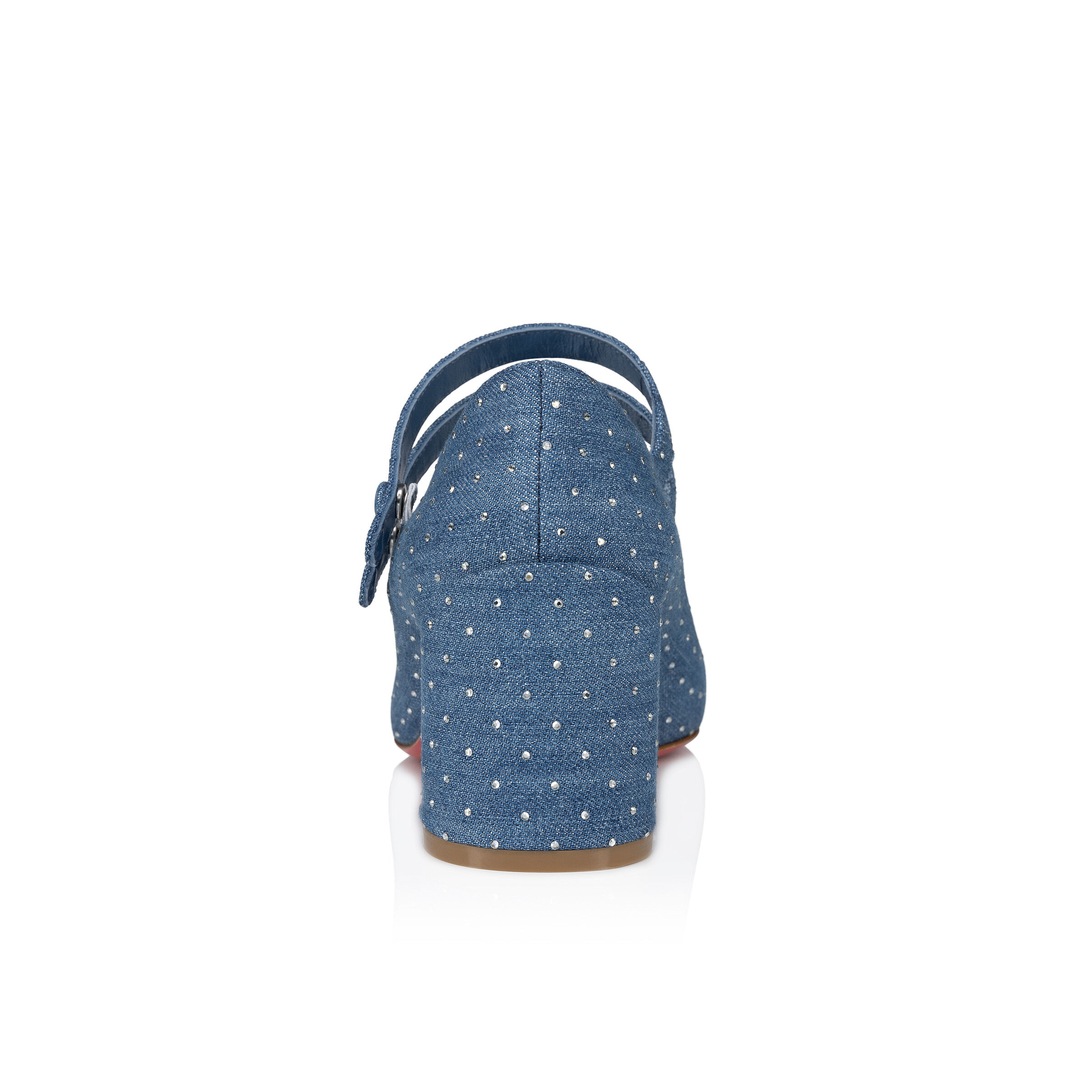 Miss Jane Plum Strass 55 ブルー コットン - Shoes - Women - Christian Louboutin