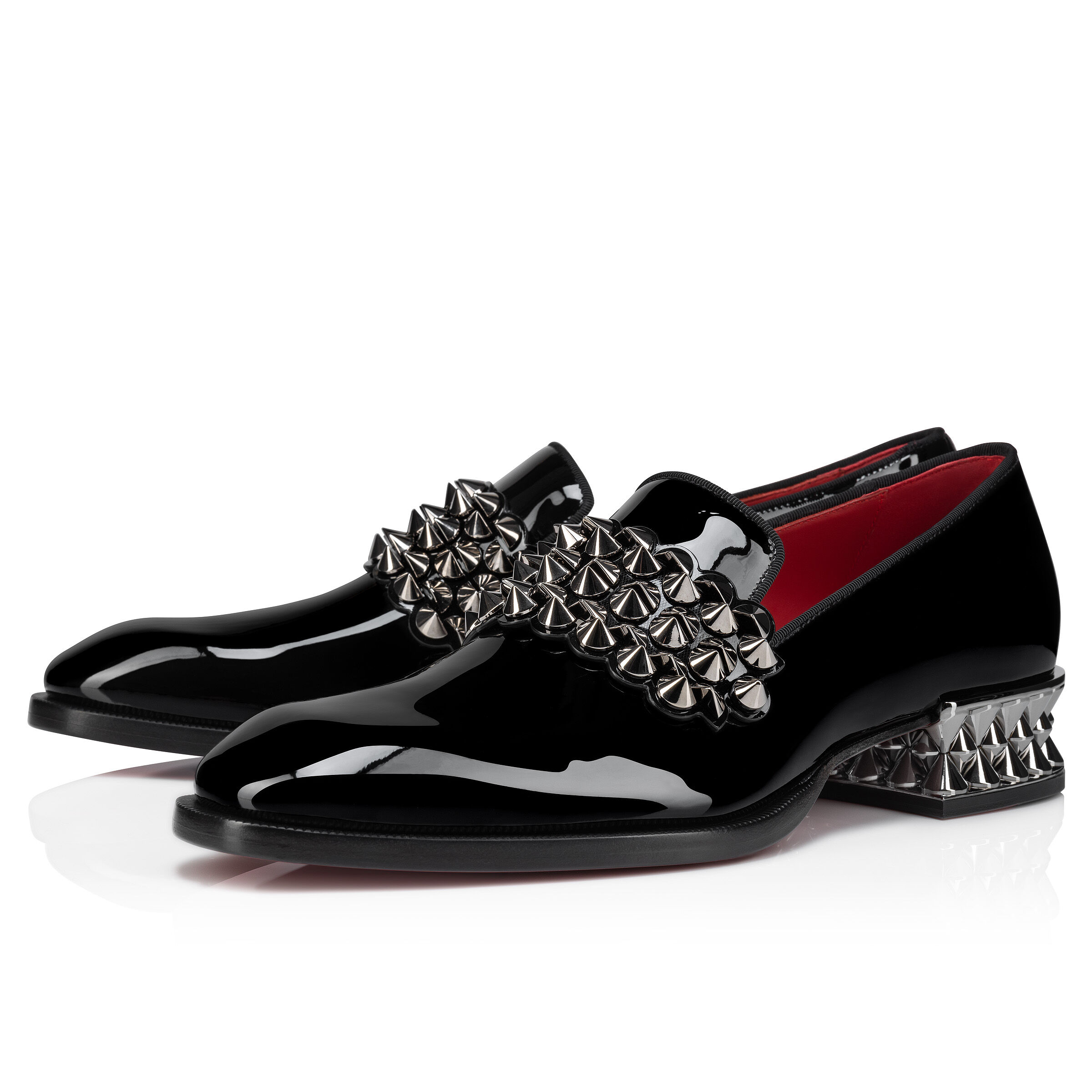 Martin On Spikes - ローファー - パテントレザー - ブラック - メンズ - Christian Louboutin