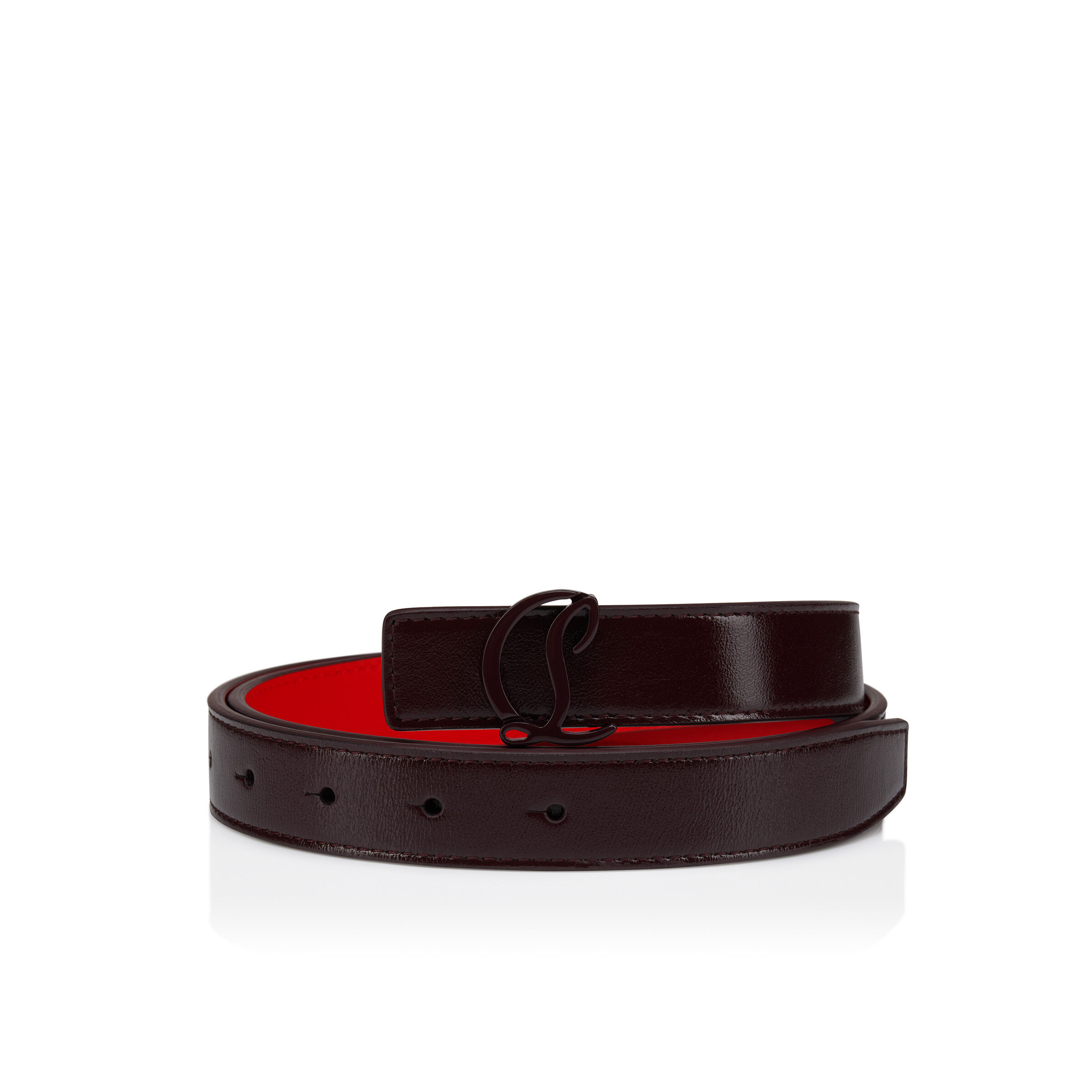 【洗練スタイル】Christian Louboutin モノグラムバックルベルト 洗練スタイル】Christian Louboutin モノグラムバックルベルト