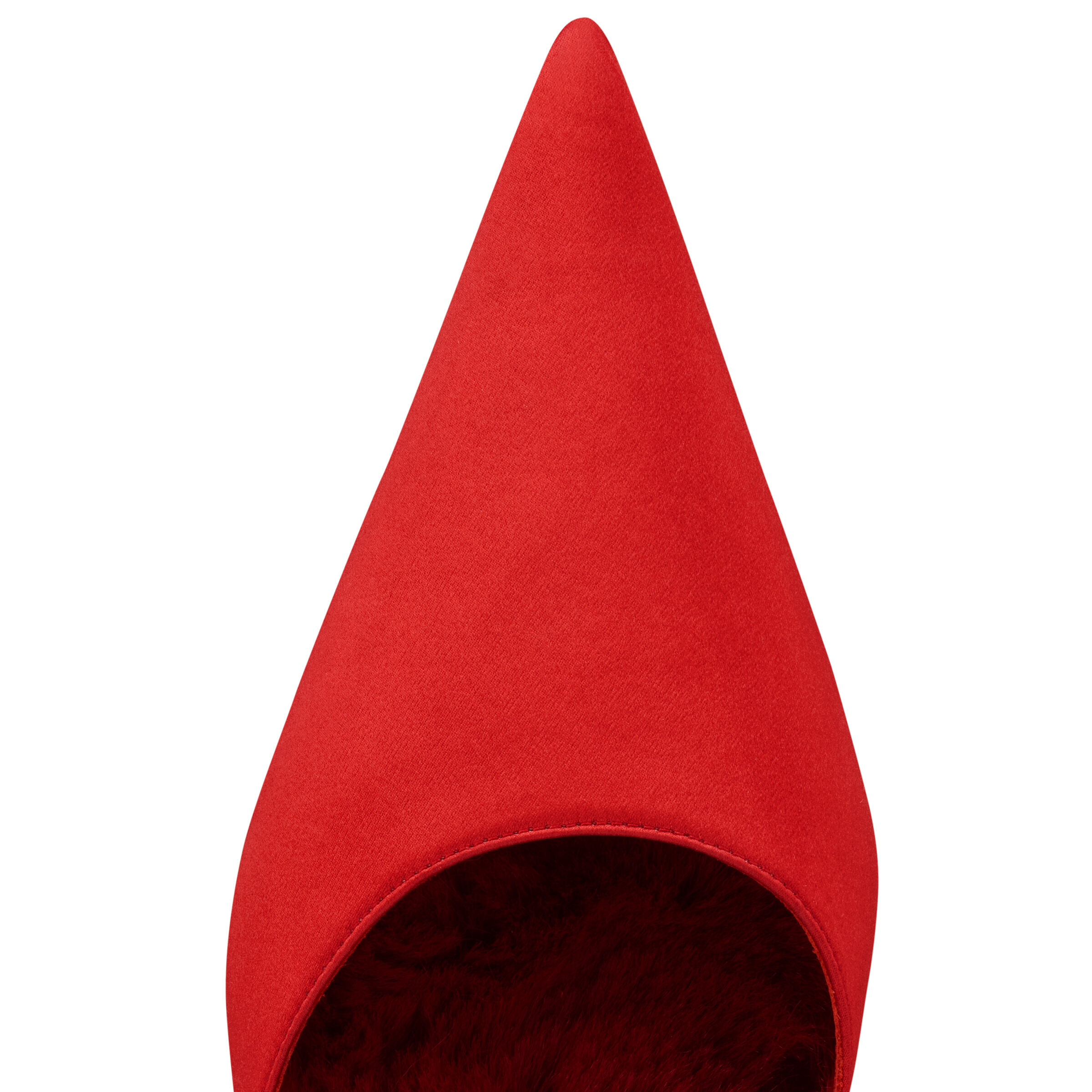 Km Fur - 85 mm ミュール - クレープサテン - レッド