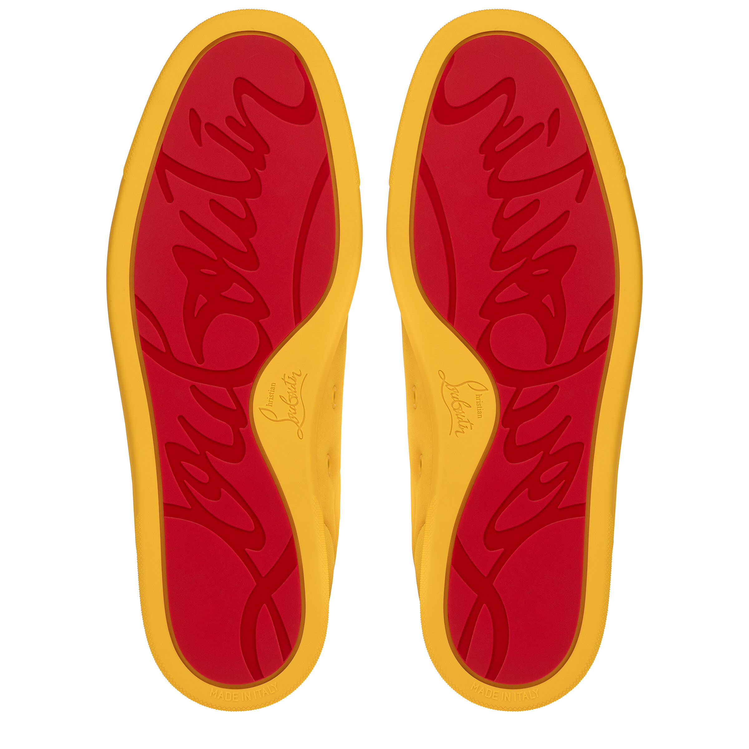 Louis Junior P Pik Pik Strass - スニーカー - スエード - イエロー - メンズ - Christian  Louboutin