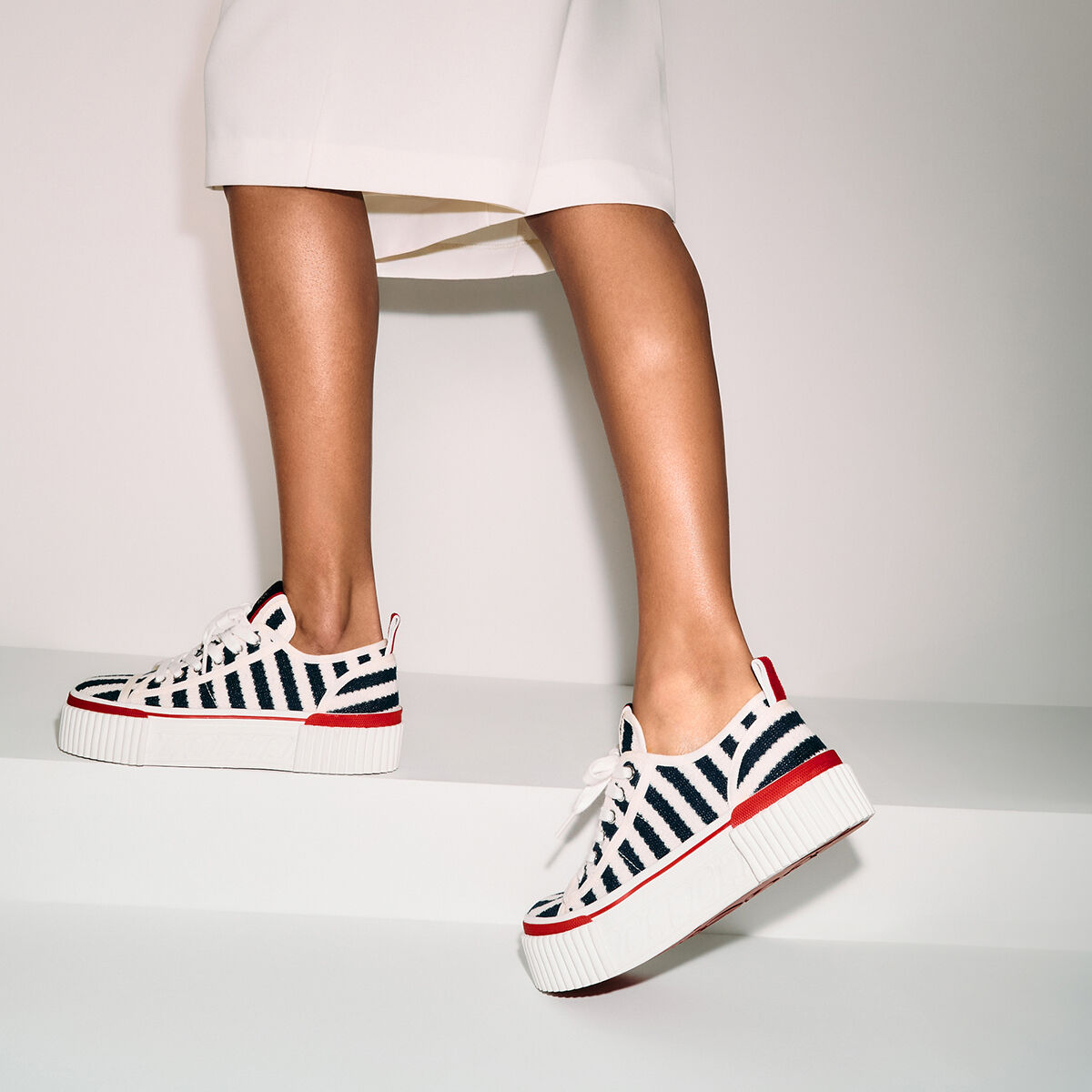 代引き人気  ウィメンズ - ホワイト - コットン - スニーカー mm 40 - Pedro Super - Louboutin Christian 靴