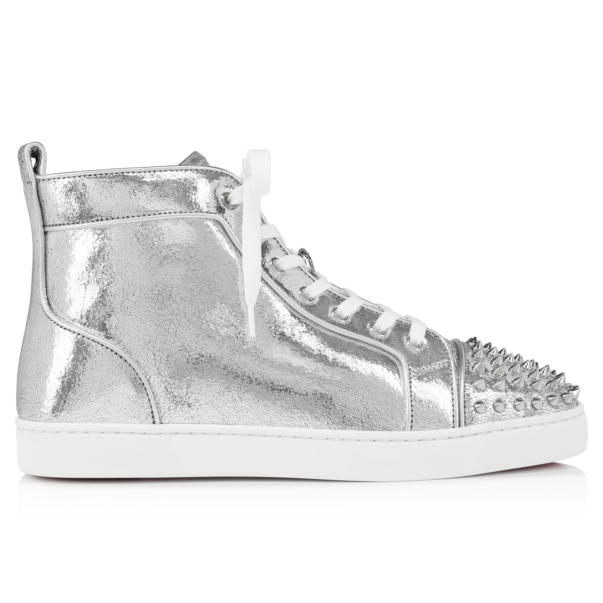 Lou Spikes - スニーカー - レザー - シルバー - メンズ - Christian Louboutin