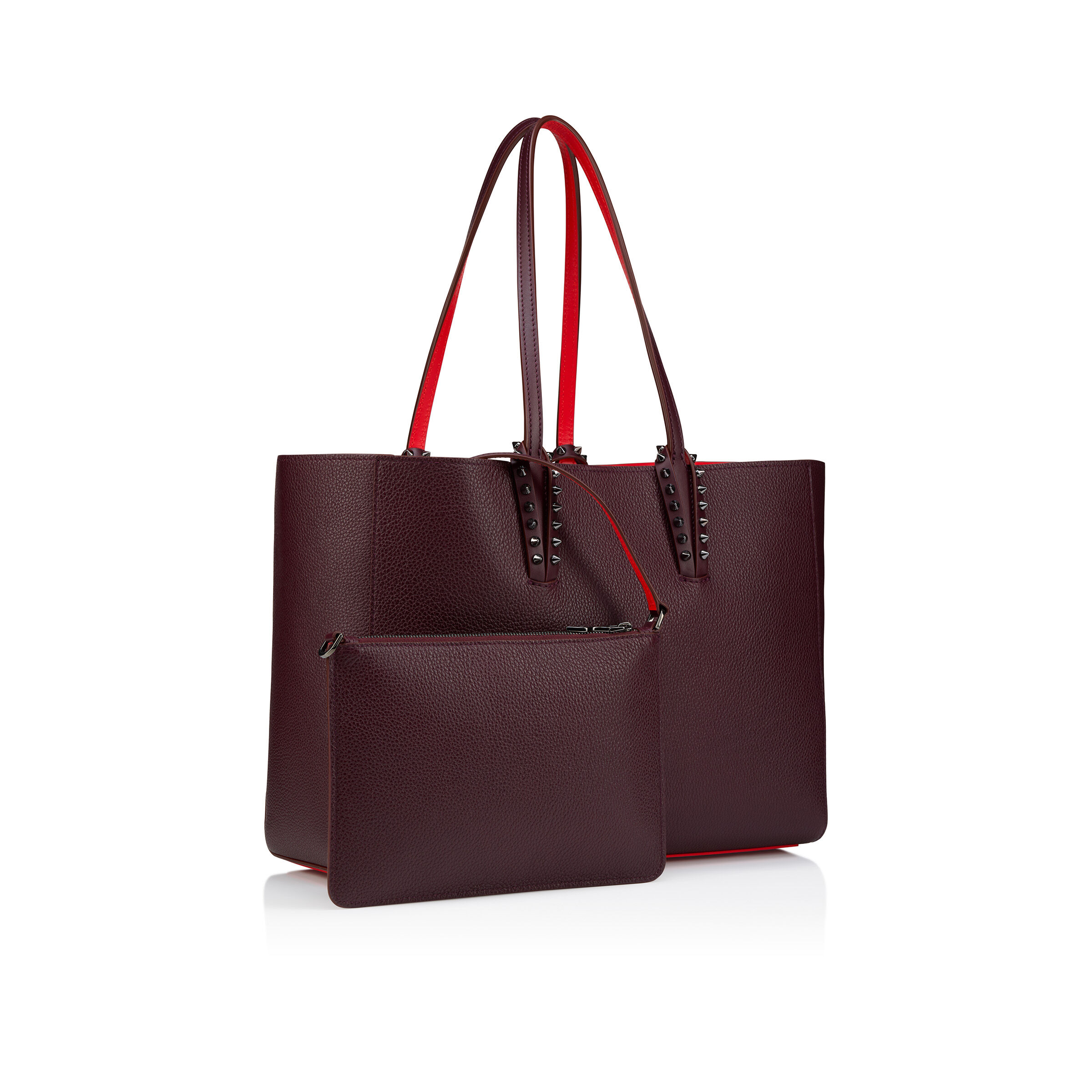 関税込■Christian Louboutin■Cabata ラージレザートートバッグ Cabata - Tote bag - Grained calf leather - Black - Christian
