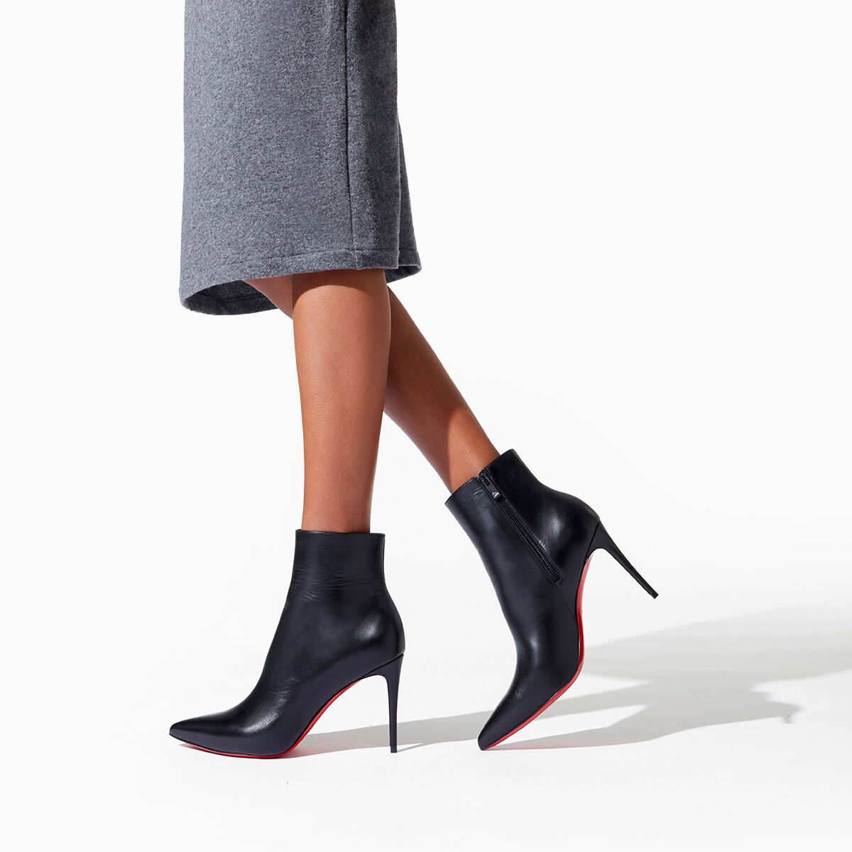 史上最も激安 - カーフレザー ブラック 85 Booty Kate So Shoes Women - 靴