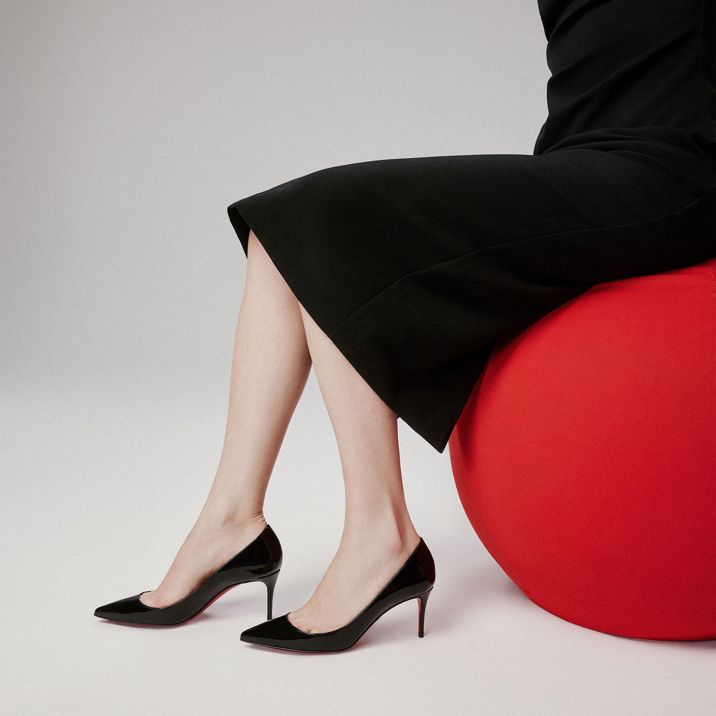 Christian Louboutin ブラックパンプスsize 38.5 70 mm パンプス - パテントレザー - ブラック - ウィメンズ