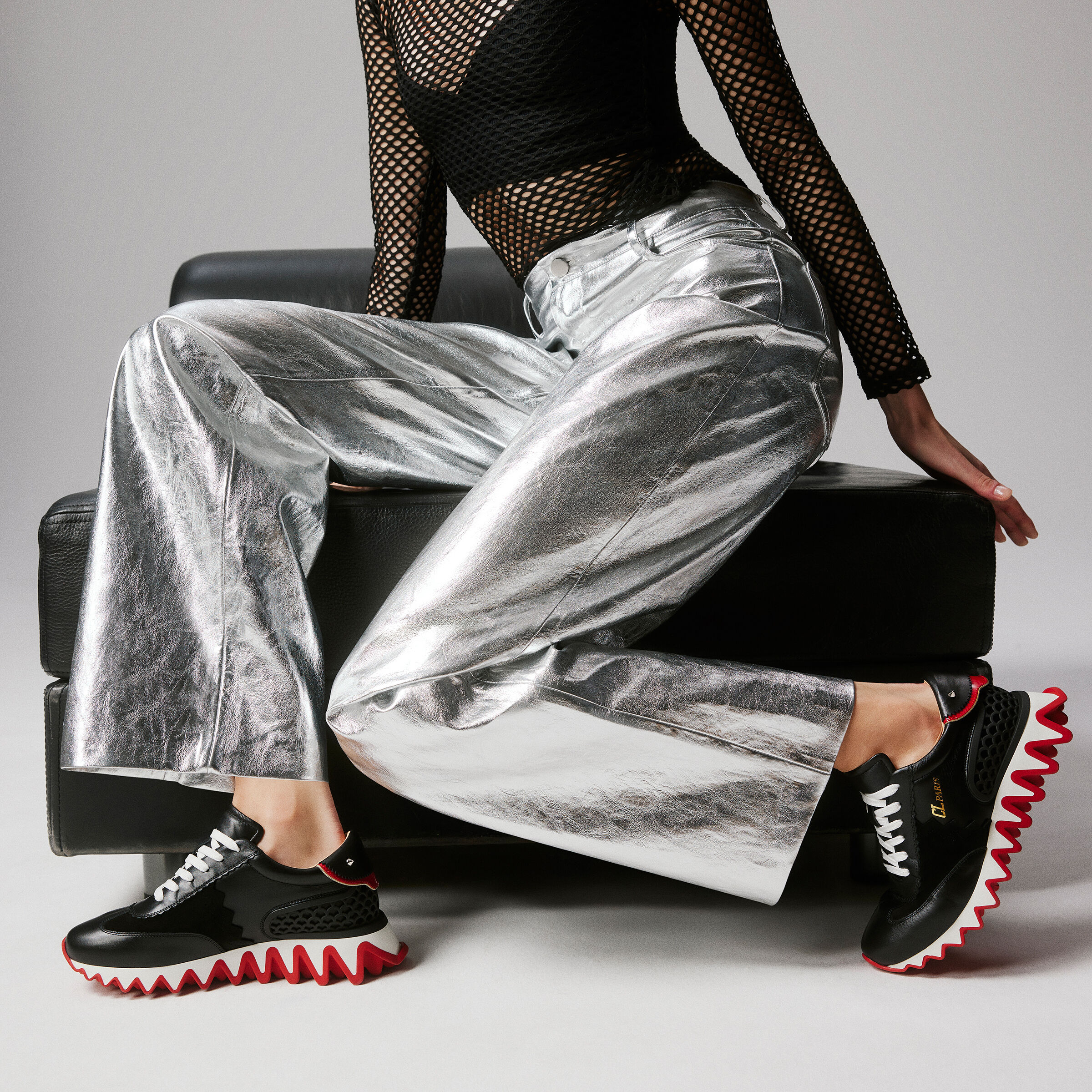 Loubishark (WOMEN) ブラック カーフレザー - Shoes - Women
