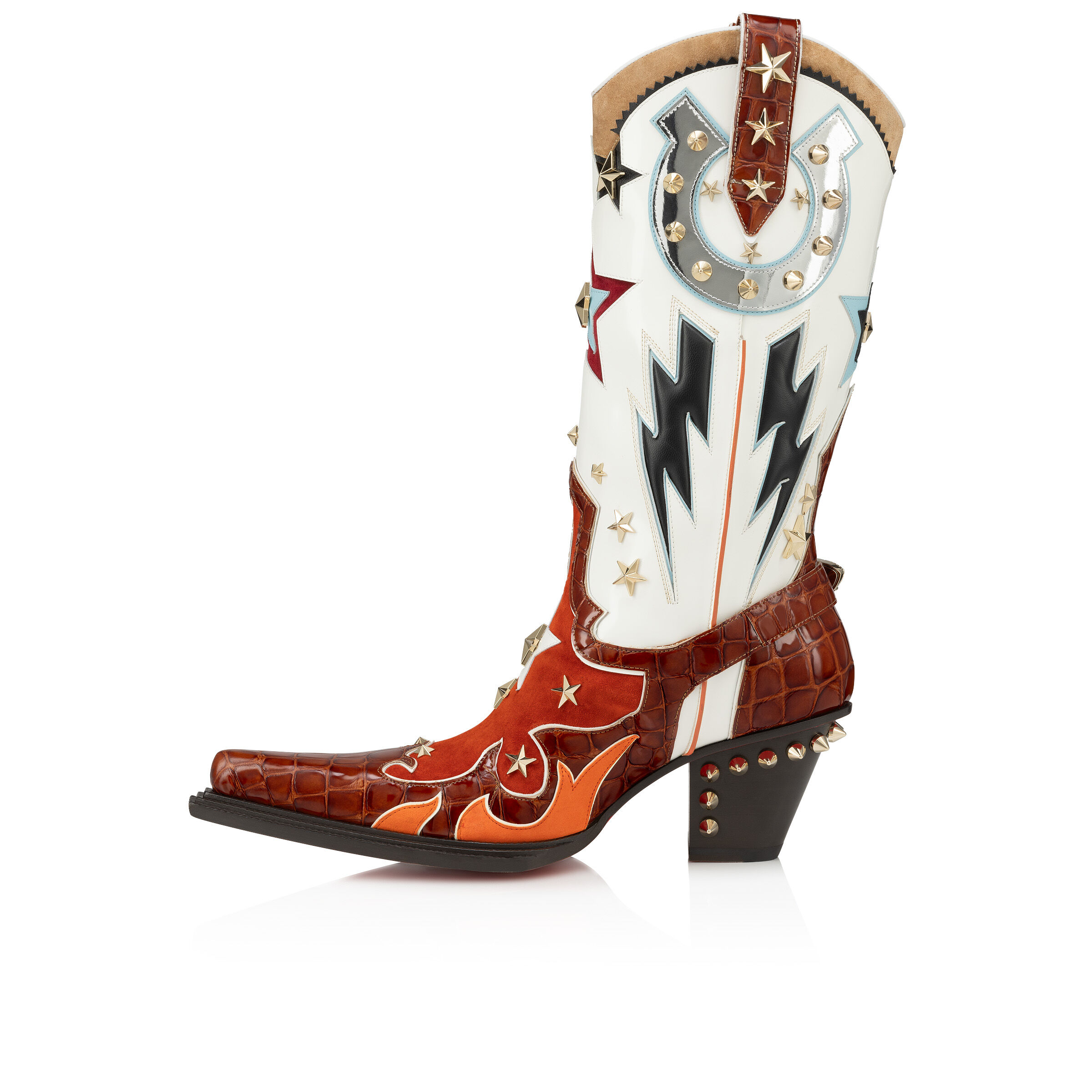 Kennywood Alta - 75 mm ブーツ - カーフレザー - レッド - Christian Louboutin
