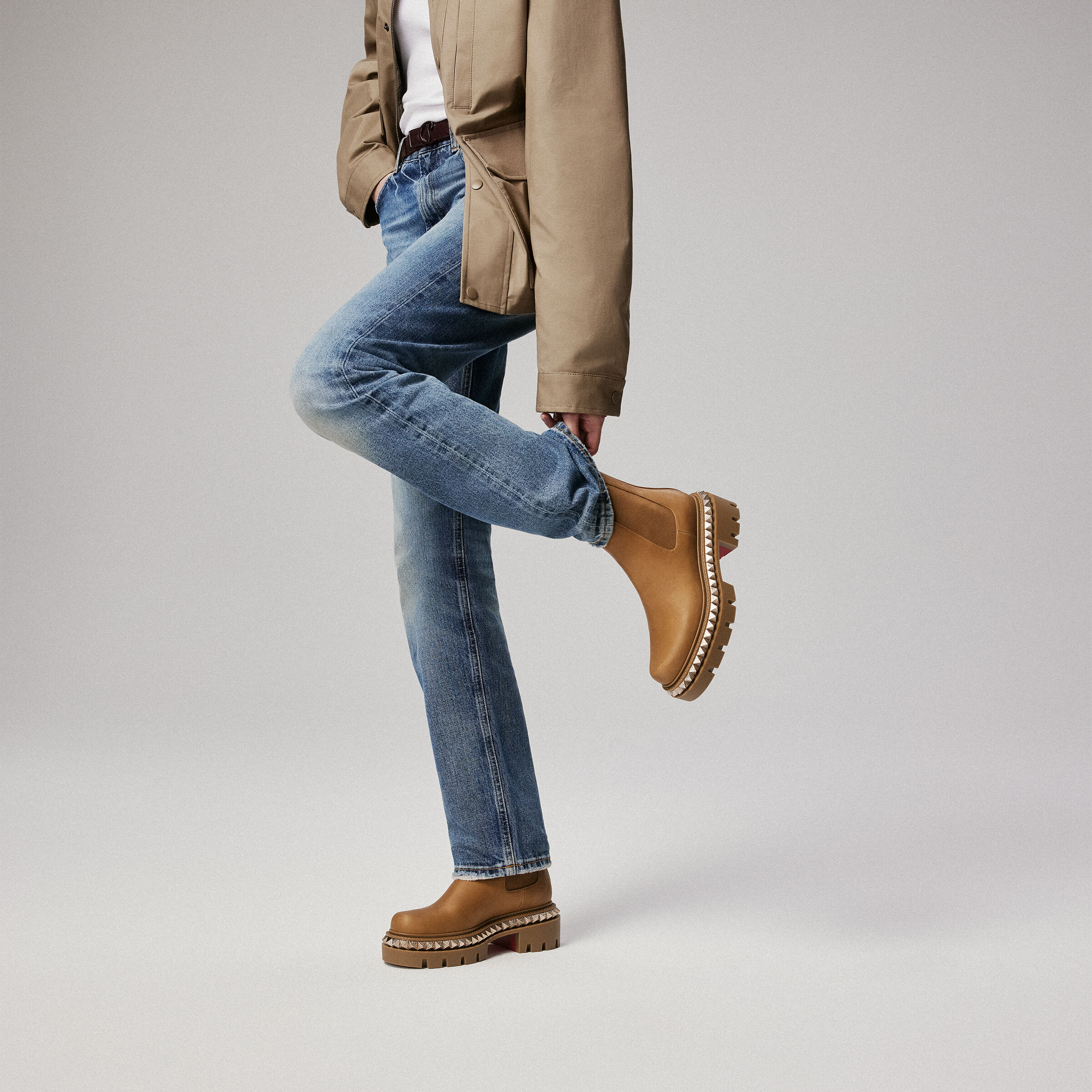 極美品 Christian Louboutin ピラクルー カタクロウ サンダル St Emilia Pyraclou - ローブーツ - カーフレザー - ブラウン