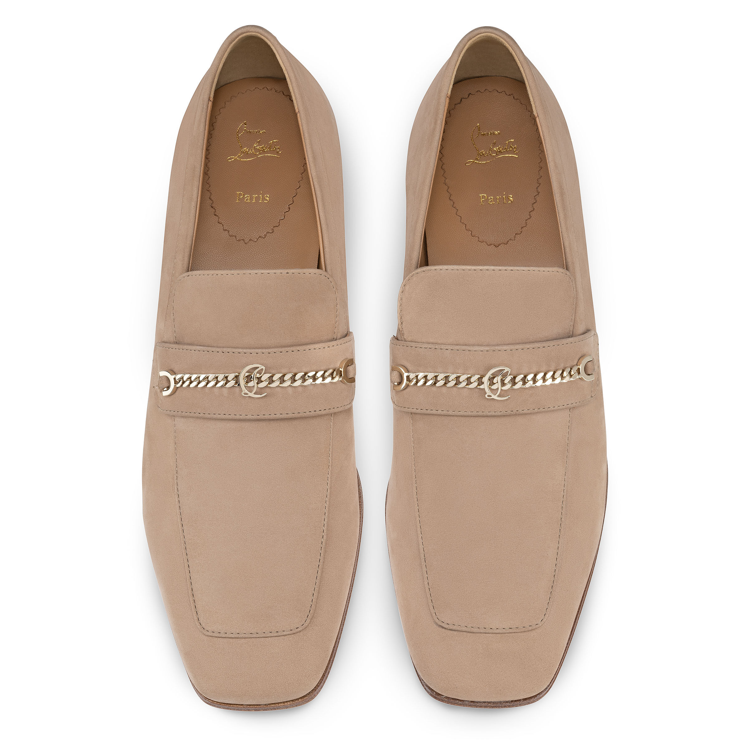 MJ Moc man - 40 mm ローファー - カーフレザー - ベージュ - メンズ - Christian Louboutin