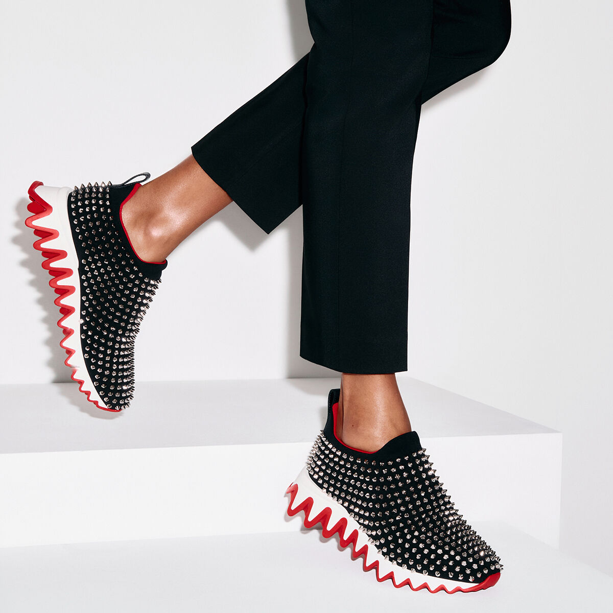 Shark Sock Spikes ブラック ネオプレーン（合皮ゴム） - Shoes - Women - Christian Louboutin