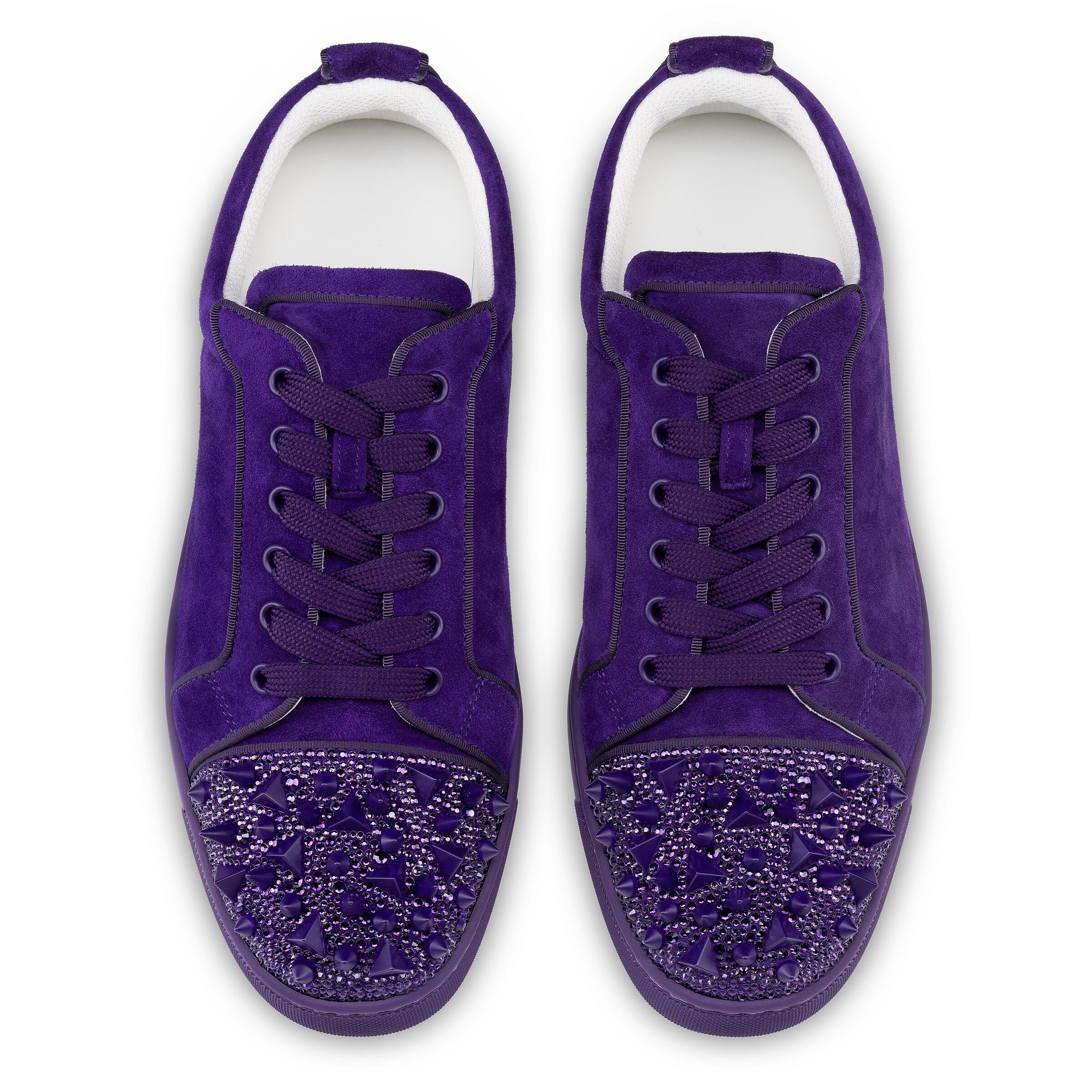 Louis Junior P Pik Pik Strass - スニーカー - ヴーベロア（スエード） - パープル - メンズ - Christian  Louboutin
