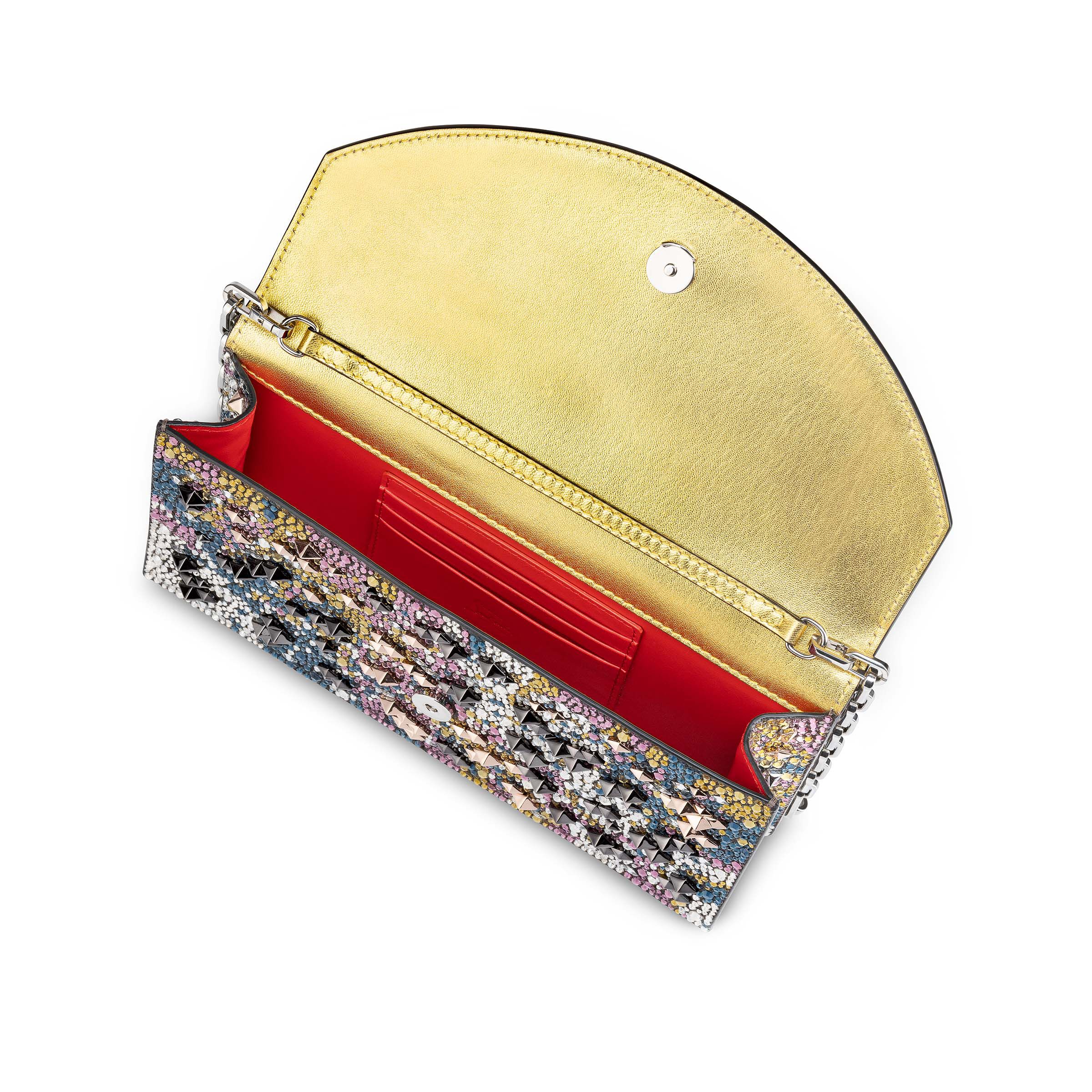 ★クリスチャンルブタン★Loubi54 シルバークラッチ Loubi54 - Clutch - Laminated calf leather - Silver