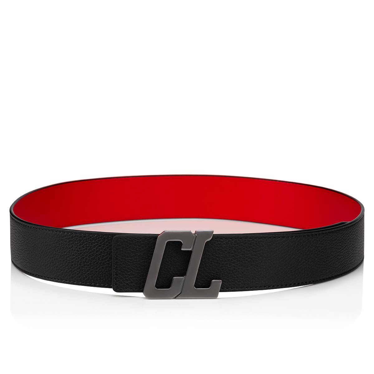 Happy Rui CL Logo ブラック カーフスキン - Belts - Men - Christian Louboutin