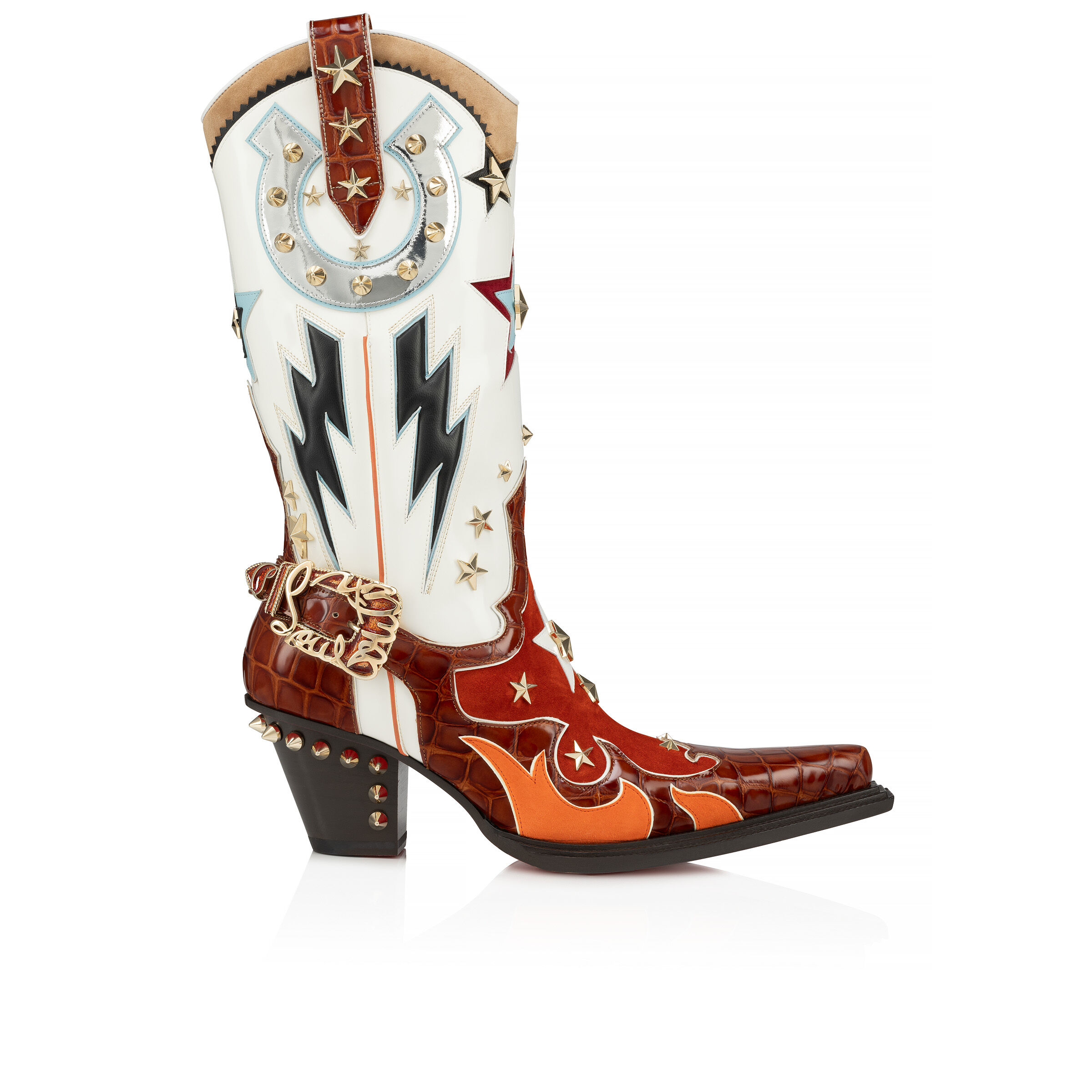 Kennywood Alta - 75 mm ブーツ - カーフレザー - レッド - Christian Louboutin