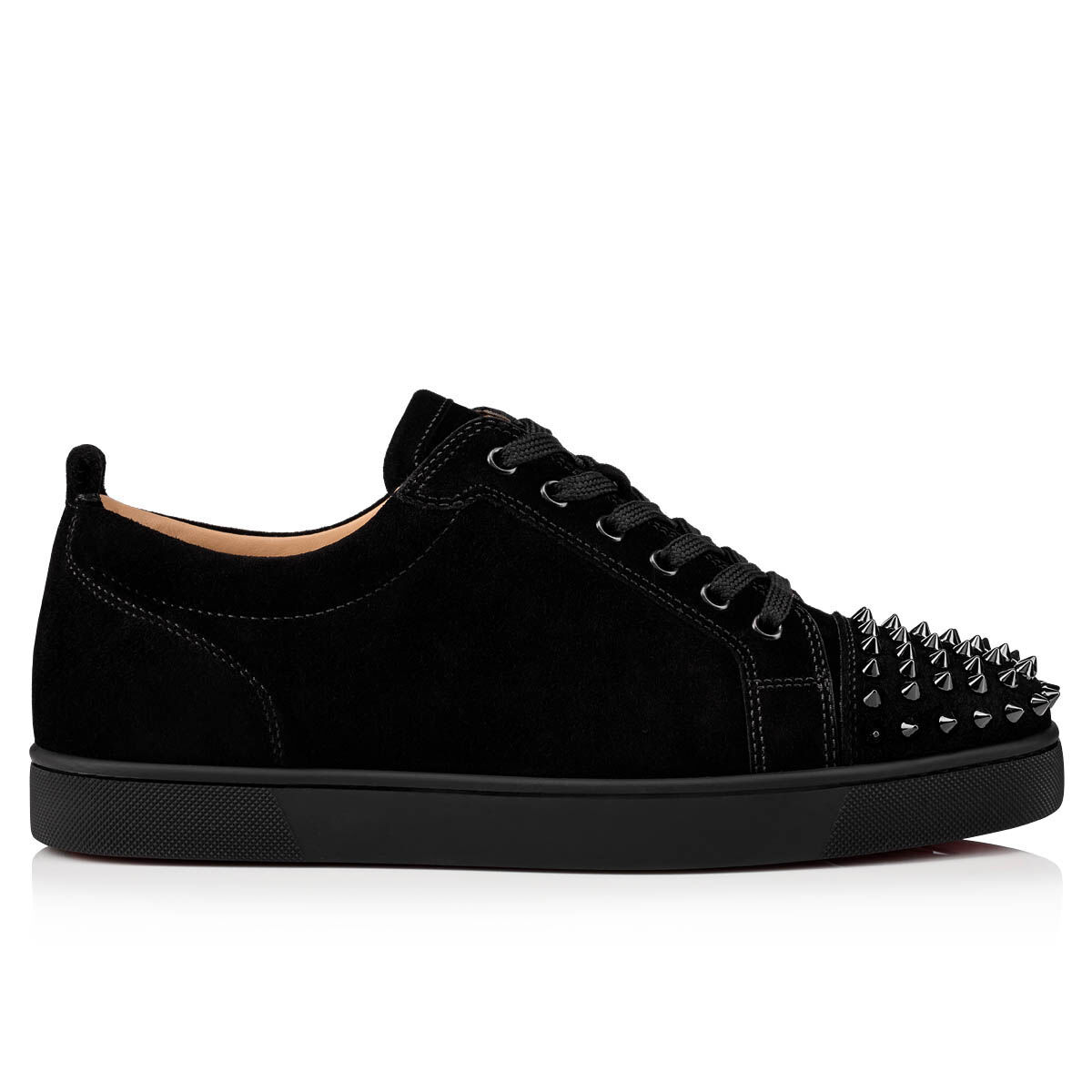 Louis Junior Spikes ブラック ヴーベロア（スエード） - Shoes - Men - Christian Louboutin