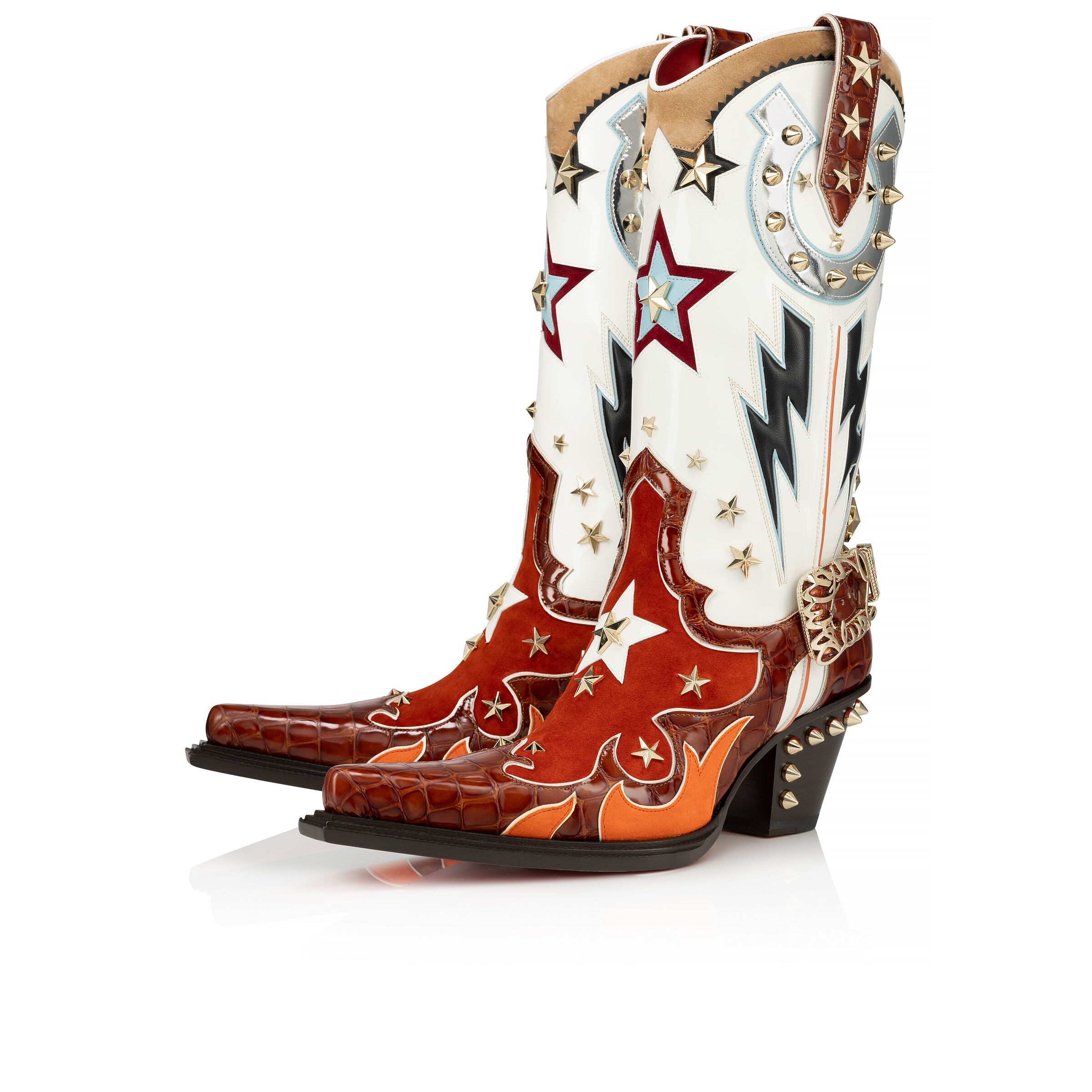 Kennywood Alta - 75 mm ブーツ - カーフレザー - レッド - Christian Louboutin