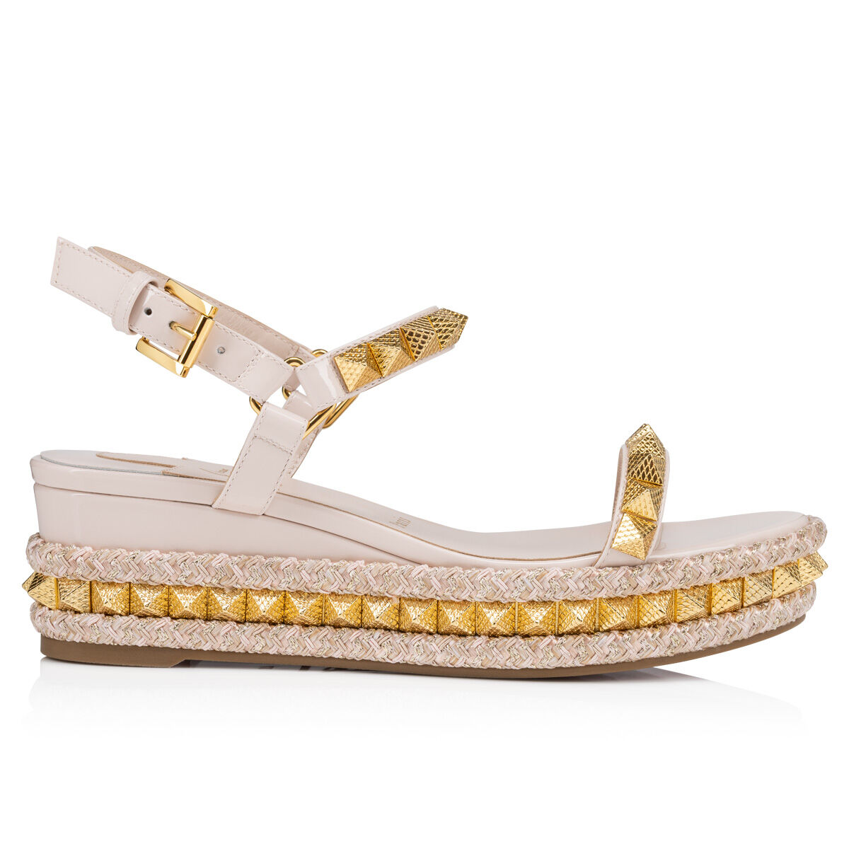 Pyraclou - 60 mm エスパドリーユ - パテントレザー - ベージュ - ウィメンズ - Christian Louboutin