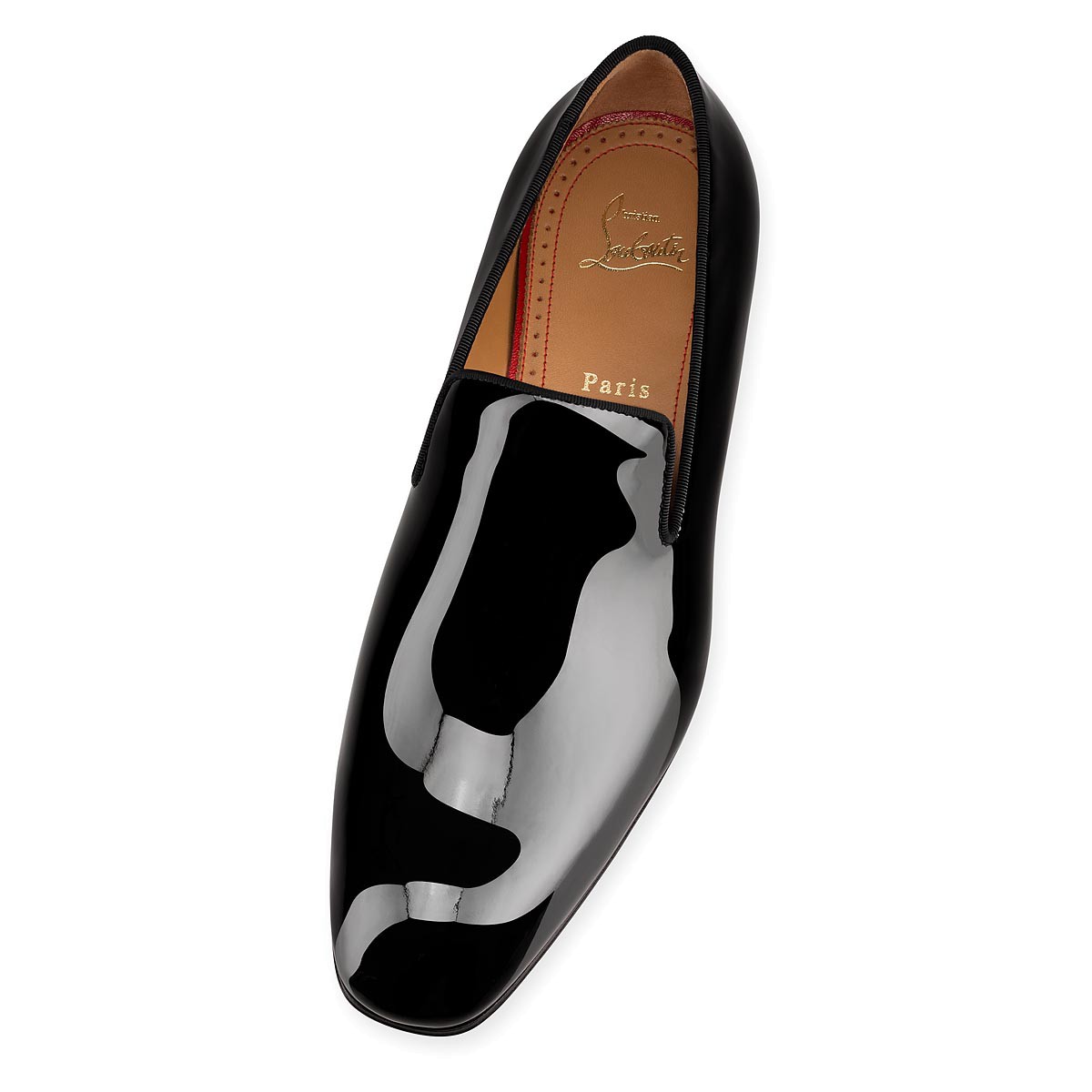 美品 クリスチャンルブタン Christian Louboutin シューズ ローファー ダンデライオン DANDELION FLAT 刺繍 メンズ 靴 39(24cm相当) ブラック