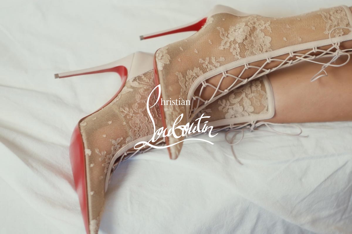 Km Lace Booty - 100 mm ローブーツ - その他 - ピンク